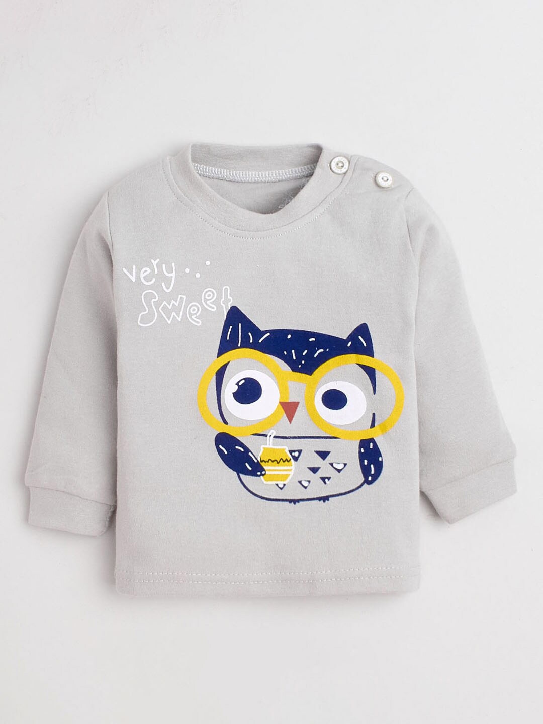 

Hopscotch Boys Grey Printed T-shirt