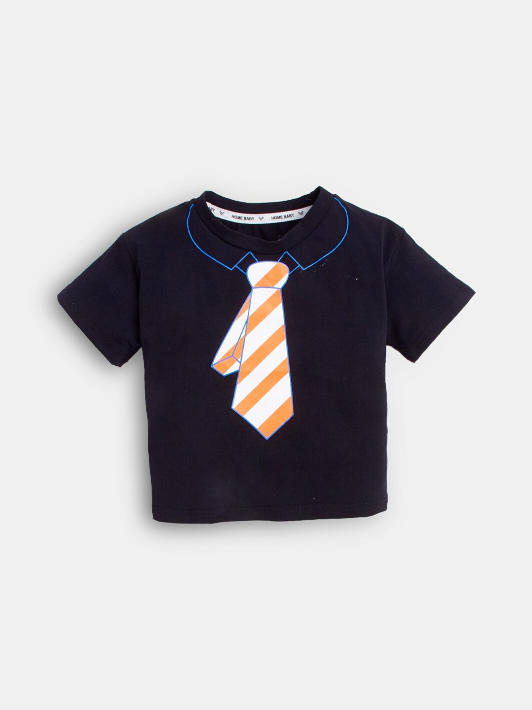 

Hopscotch Boys Black Round Neck T-shirt