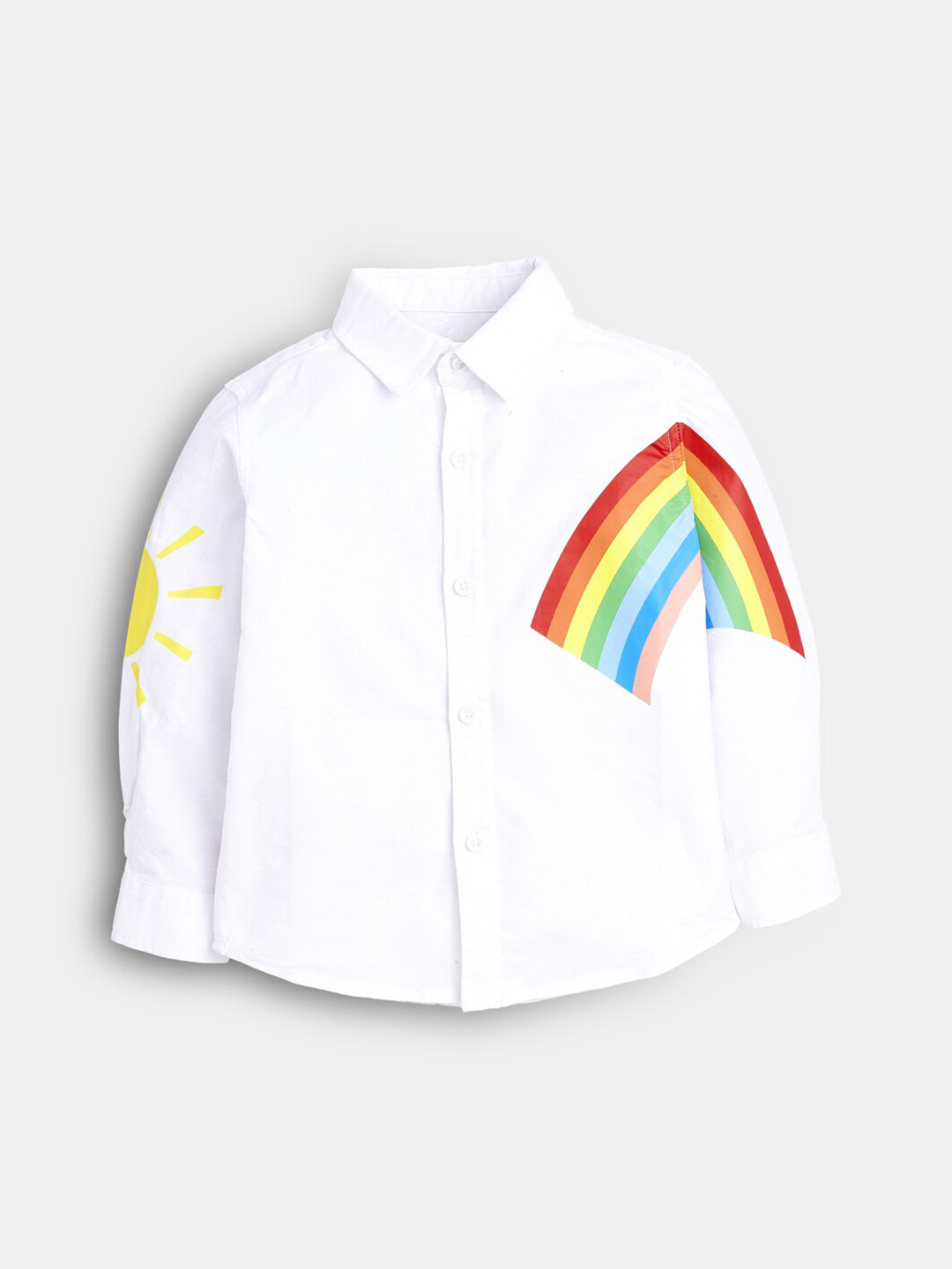 

Hopscotch Boys White Graphic Casual Shirt