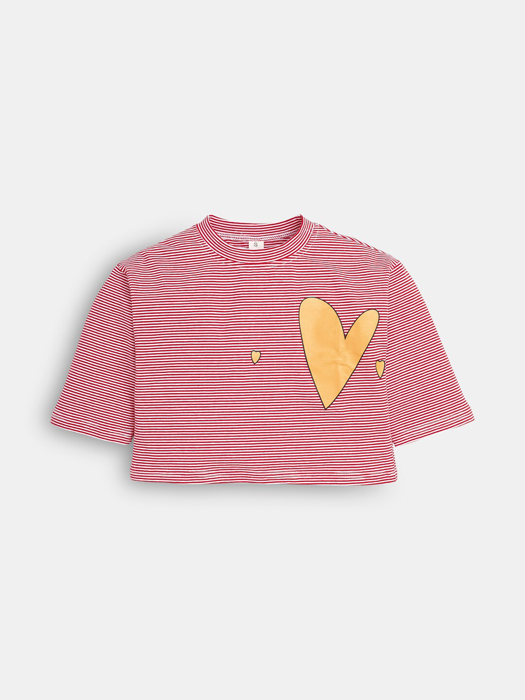 

Hopscotch Girls Red & White Striped Cotton T-shirt