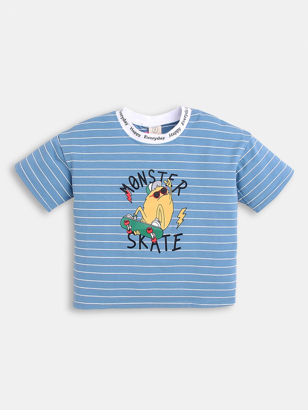 

Hopscotch Boys Blue Striped T-shirt