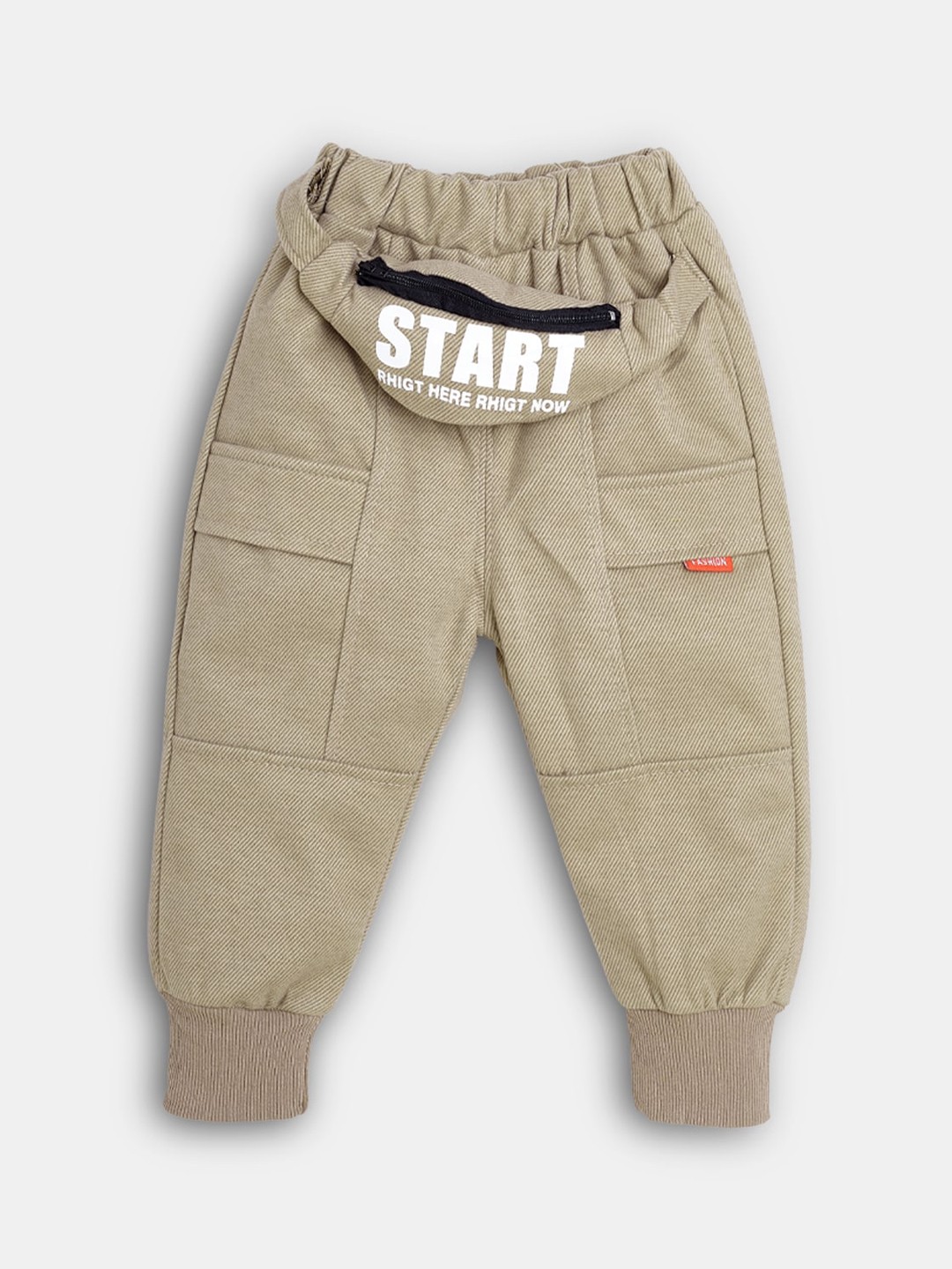 

Hopscotch Boys Beige Colored Solid Track Pants
