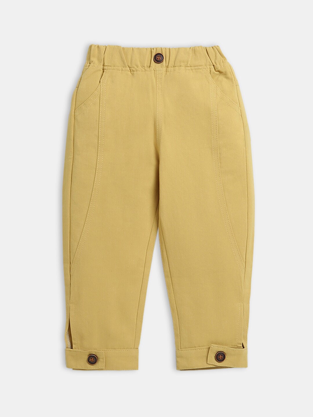 

Hopscotch Boys Yellow Straight Fit Trousers