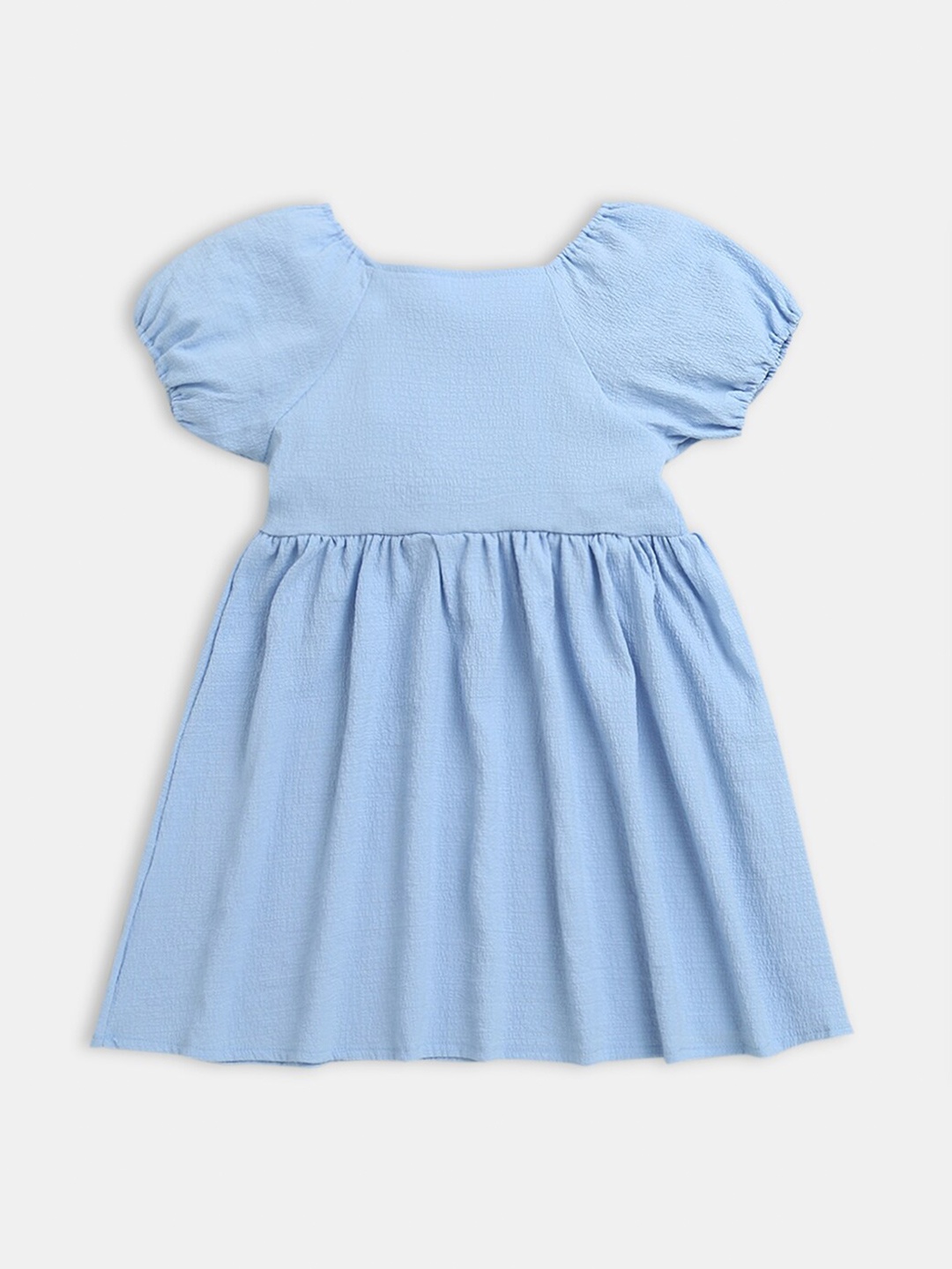 

Hopscotch Blue Solid Fit And Flare Dress