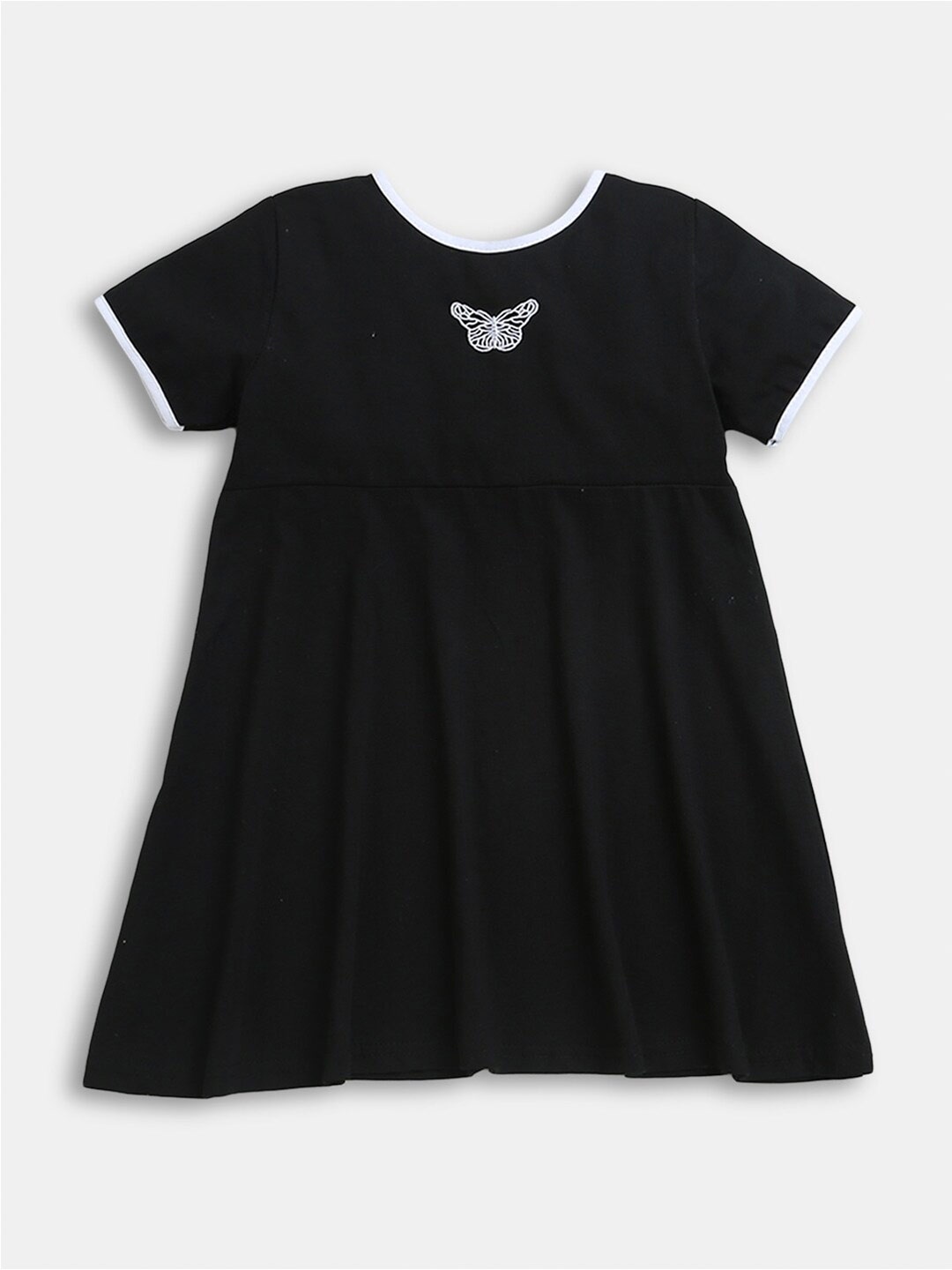 

Hopscotch Girls Black Solid A-Line Mini Dress