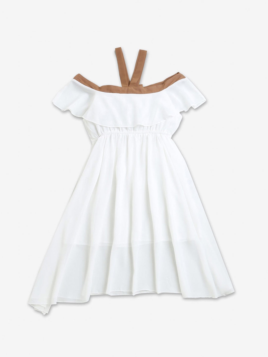 

Hopscotch Girls White Off-Shoulder Dress