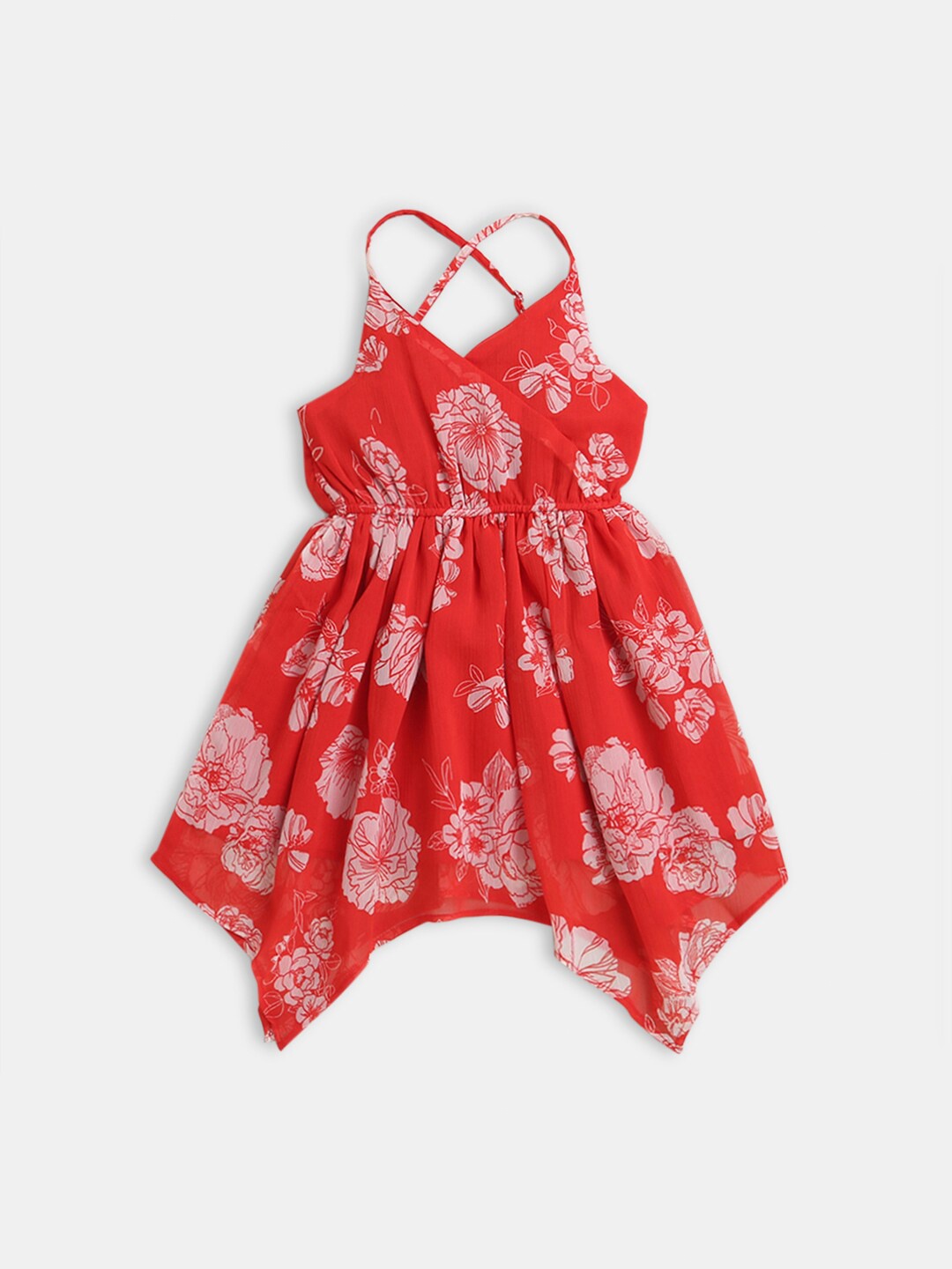 

Hopscotch Girls Red & White Floral Dress