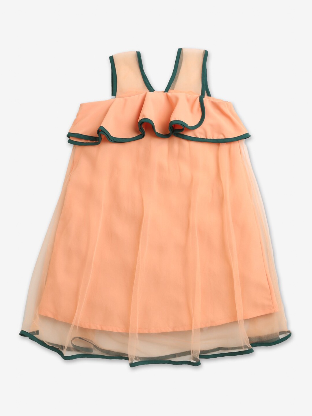 

Hopscotch Girl Orange A-Line Midi Dress