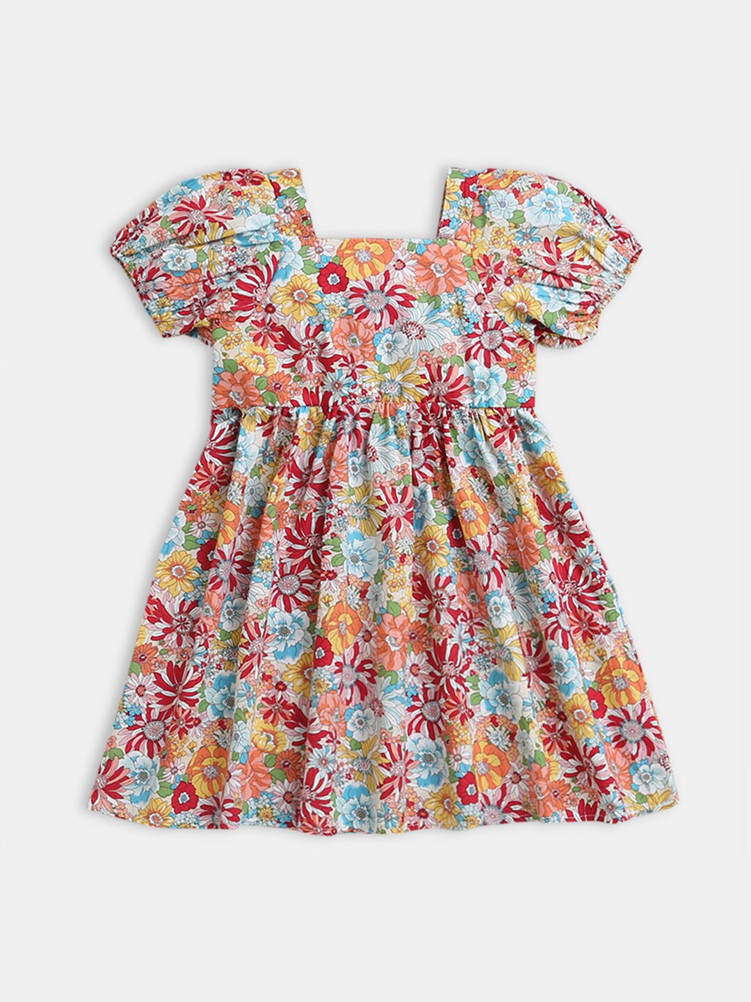 

Hopscotch Red Floral Dress