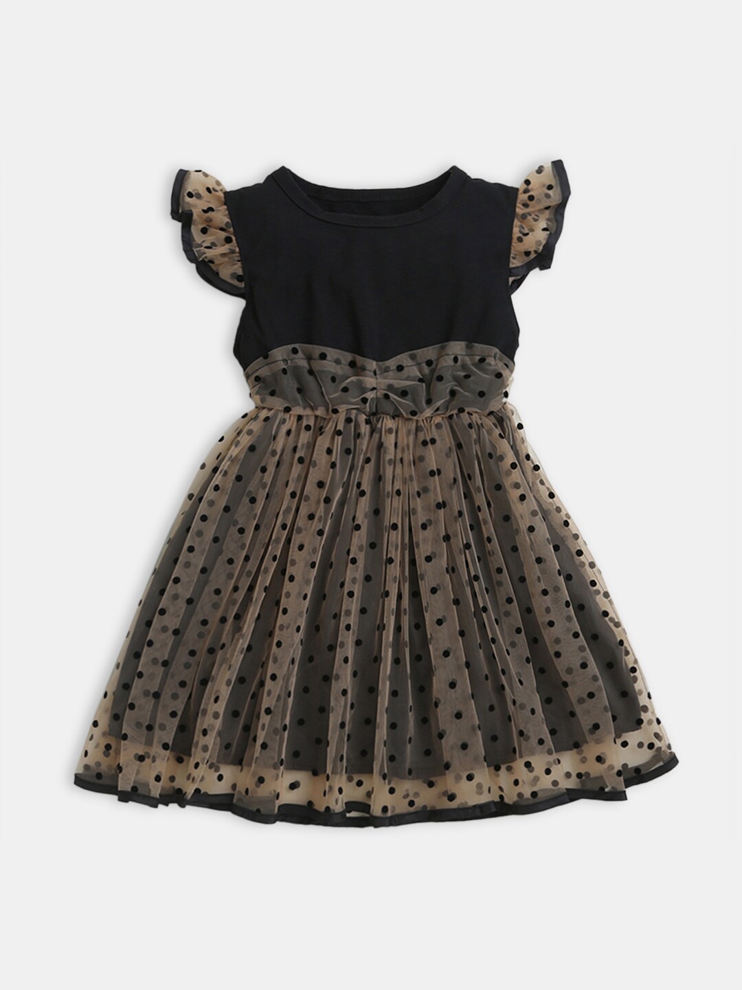 

Hopscotch Black Printed Floral Dress