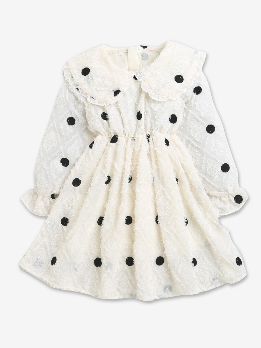 

Hopscotch Girls Beige Peter Pan Collar Dress