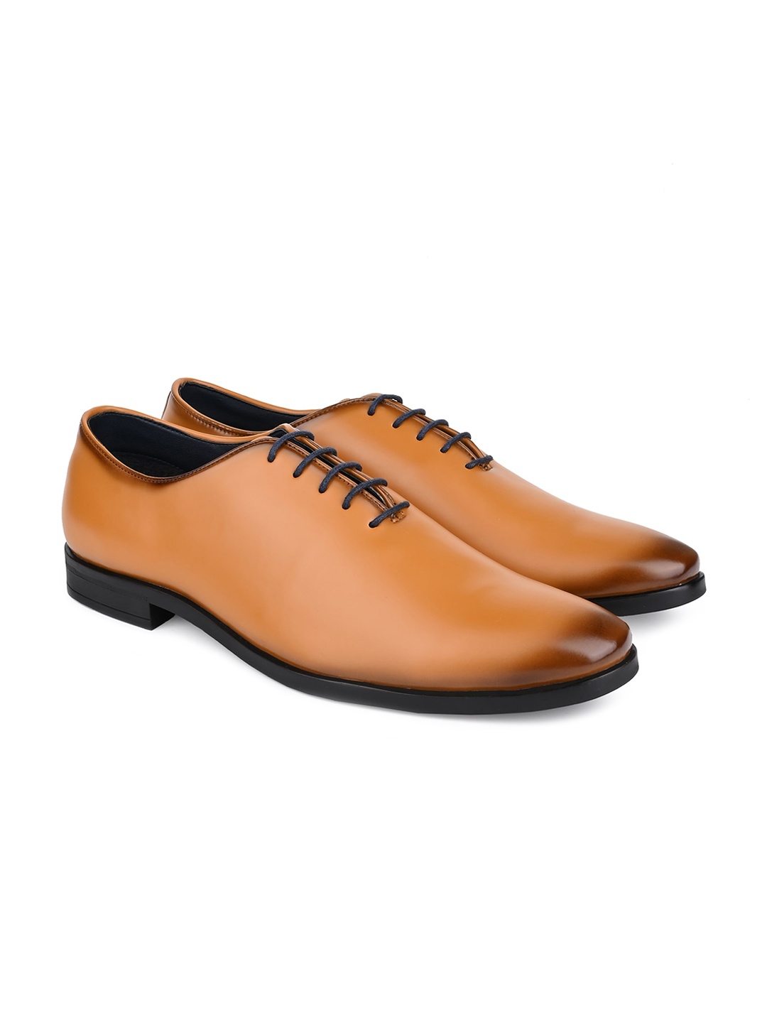 

Hydes N Hues Men Tan Solid Formal Oxfords