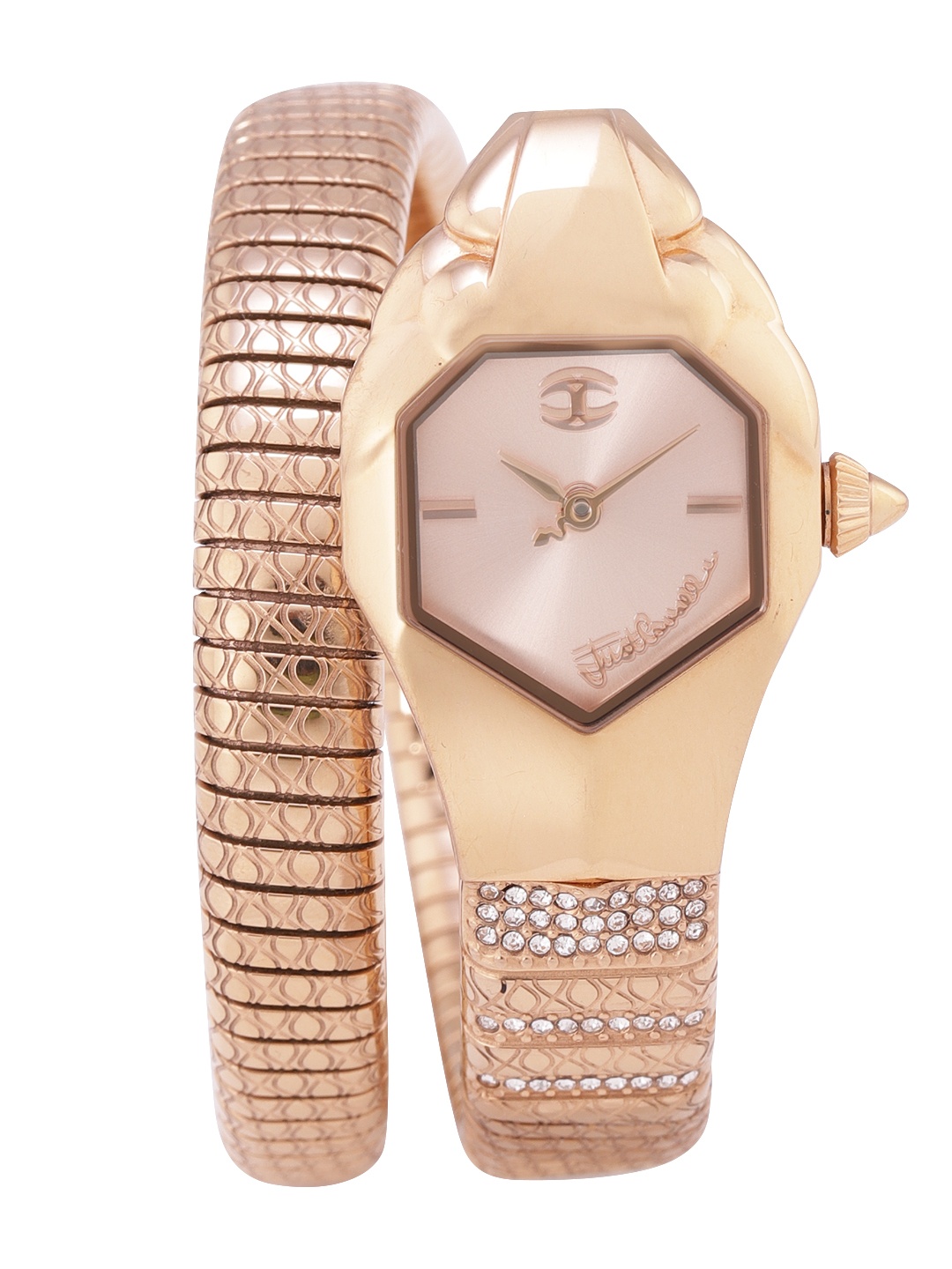 

Just Cavalli Women Printed Dial & Wrap Around Straps Analogue Watch JC1L113M0035, Rose gold