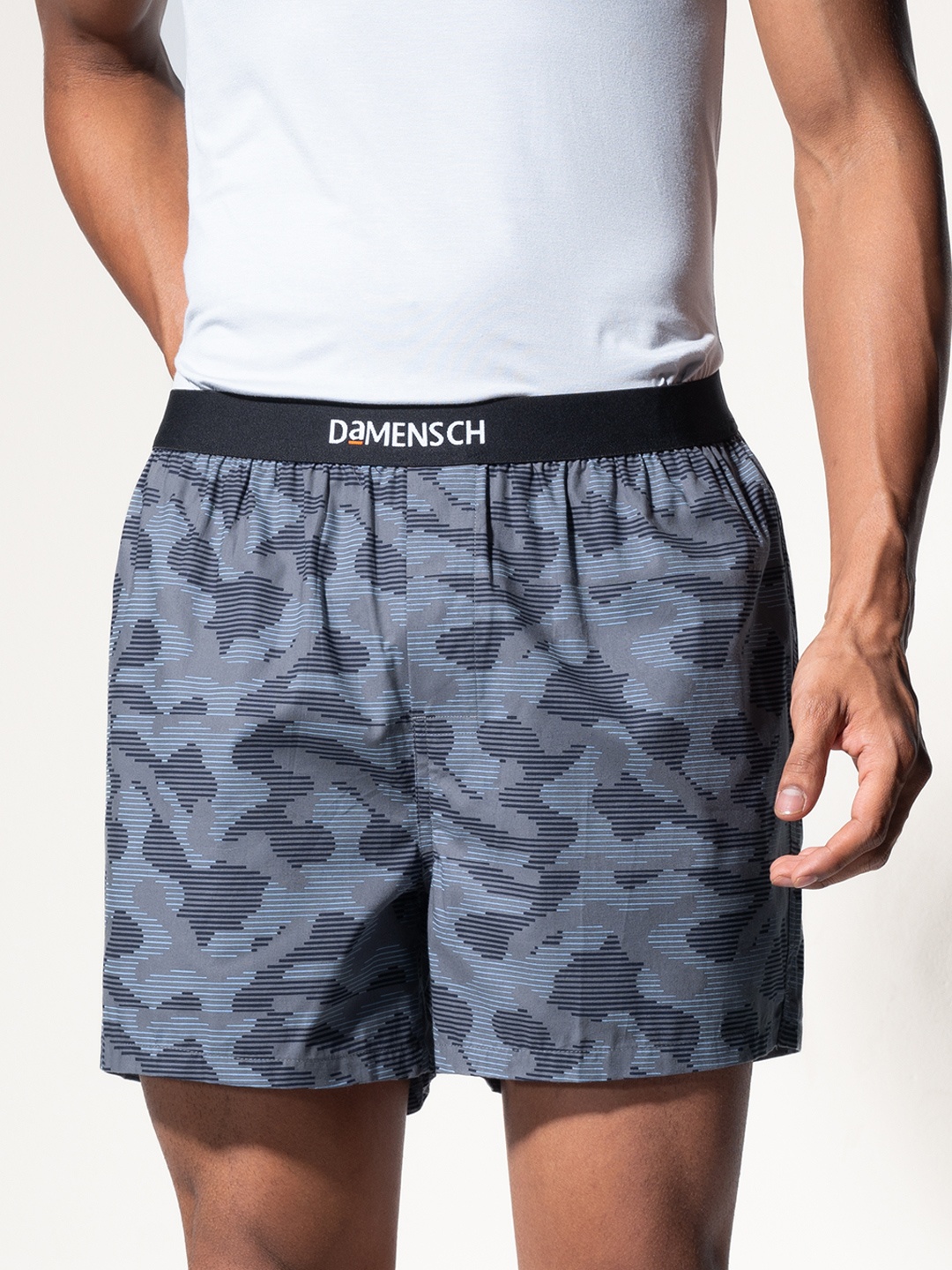 

DaMENSCH Men Printed Ultra-Light Cotton Regular Fit Inner Boxers, Yellow