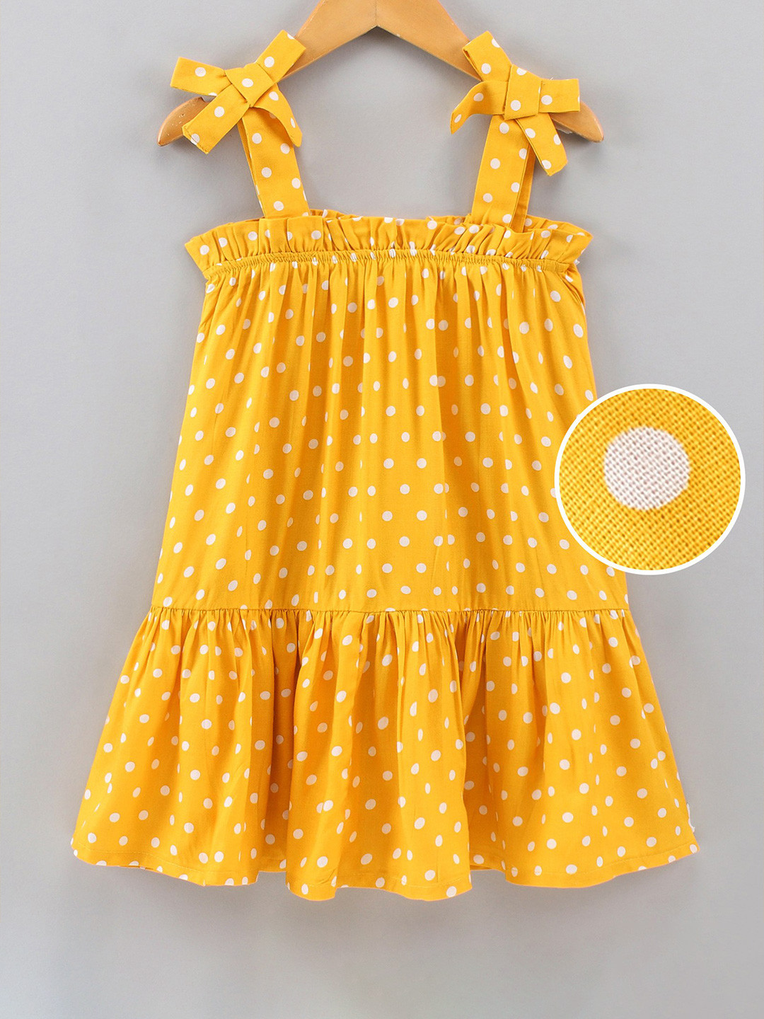 

CrayonFlakes Girls Yellow Drop-Waist Dress