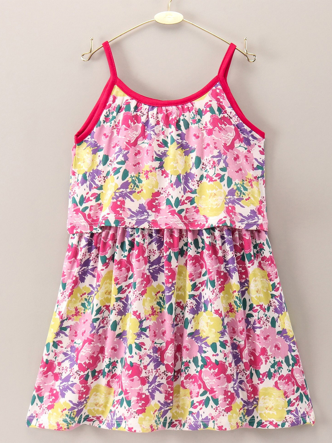 

CrayonFlakes Girls Off White Floral Printed Fit & Flare Dress