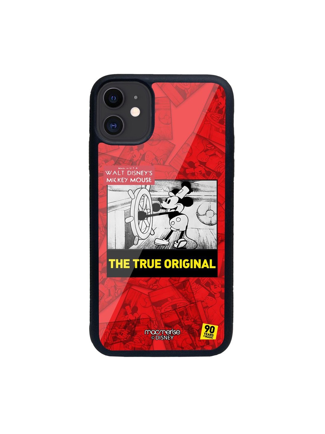 

macmerise Red Mickey Portrait Mode Printed iPhone 11 Glass Back Case
