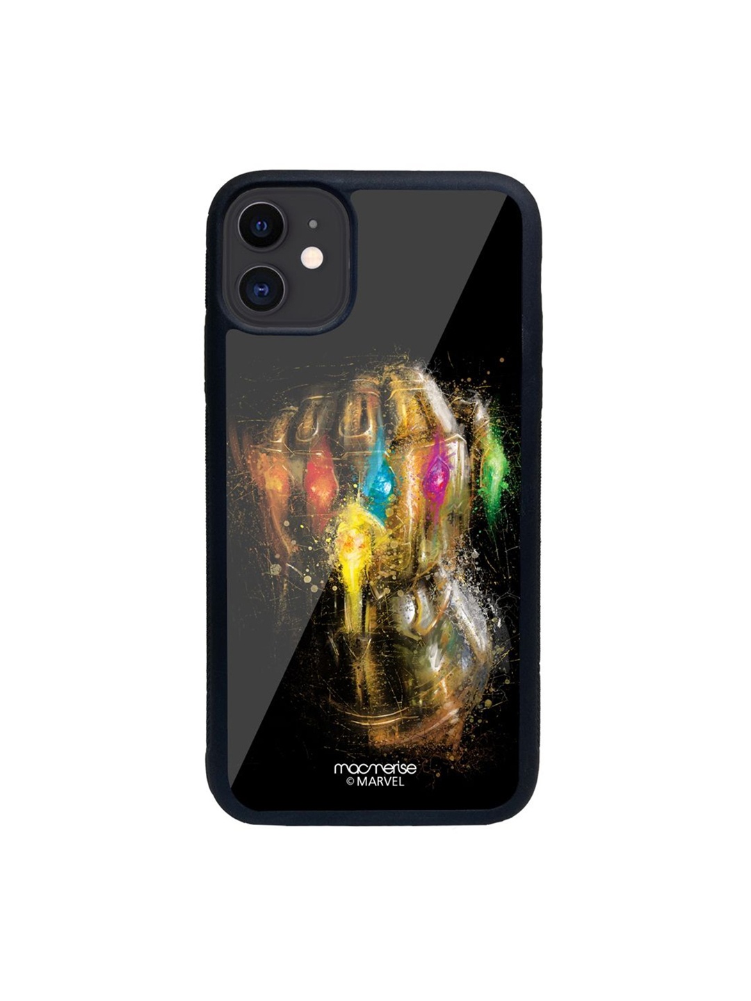 

macmerise Black Gauntlet Brushstrokes iPhone 11 Back Case