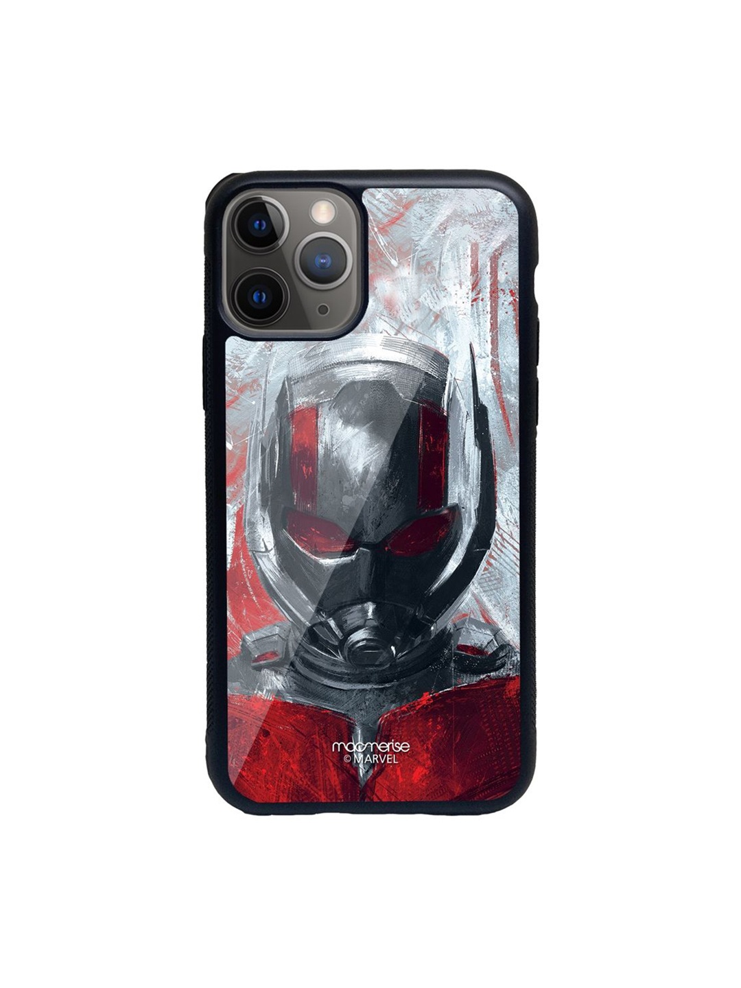 

macmerise Grey Charcoal Art Antman Printed iPhone 11 Pro Max Glass Back Case