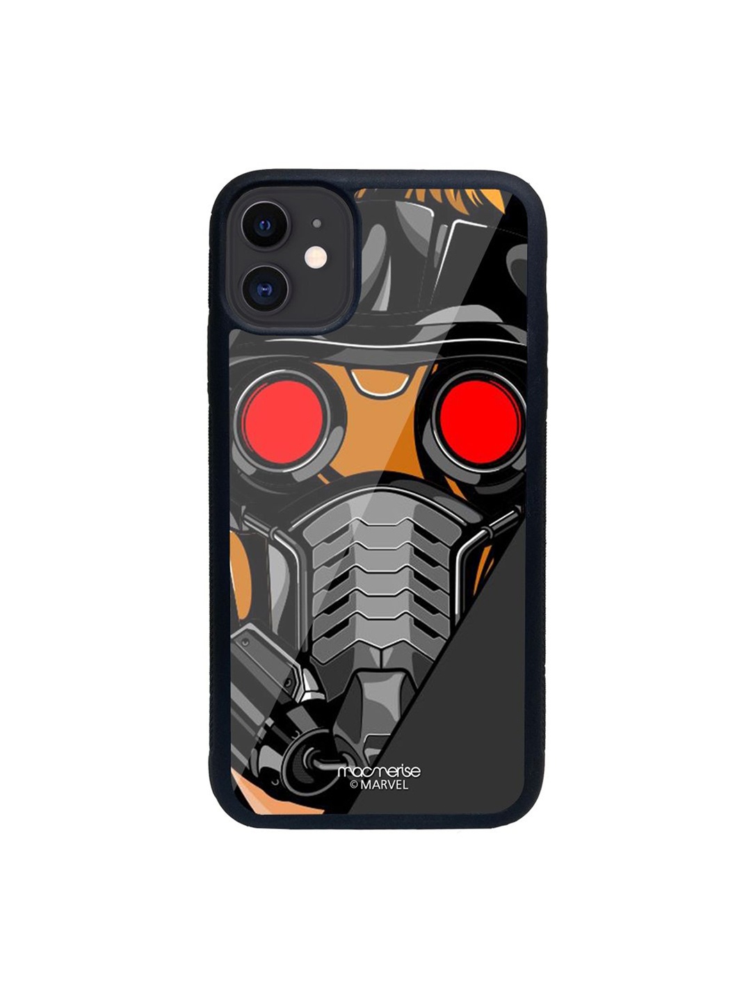 

macmerise Black & Red Printed iPhone 11 Glass Back Case