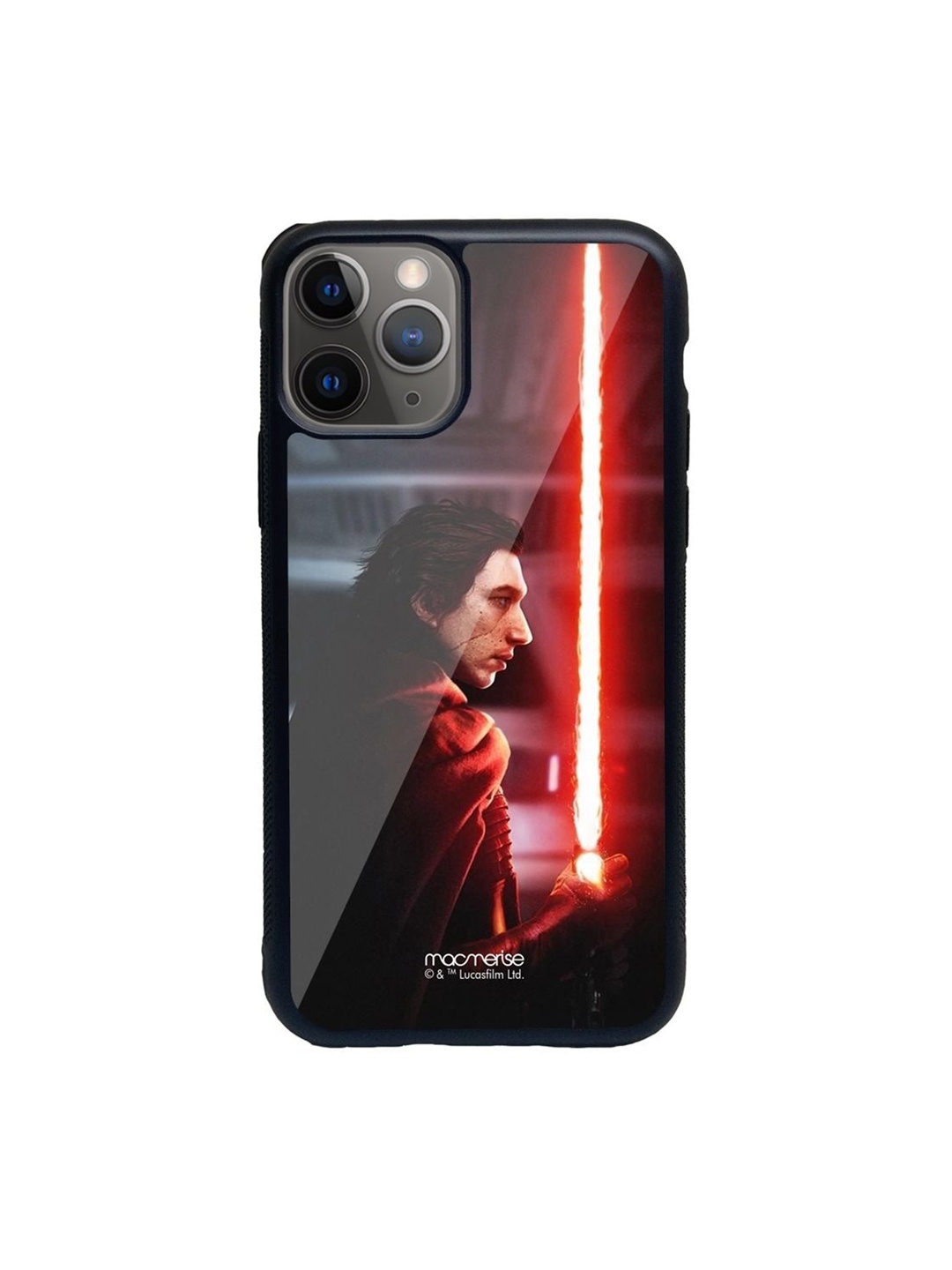 

macmerise Red Light Saber Printed iPhone 11 Pro Max Glass Back Case