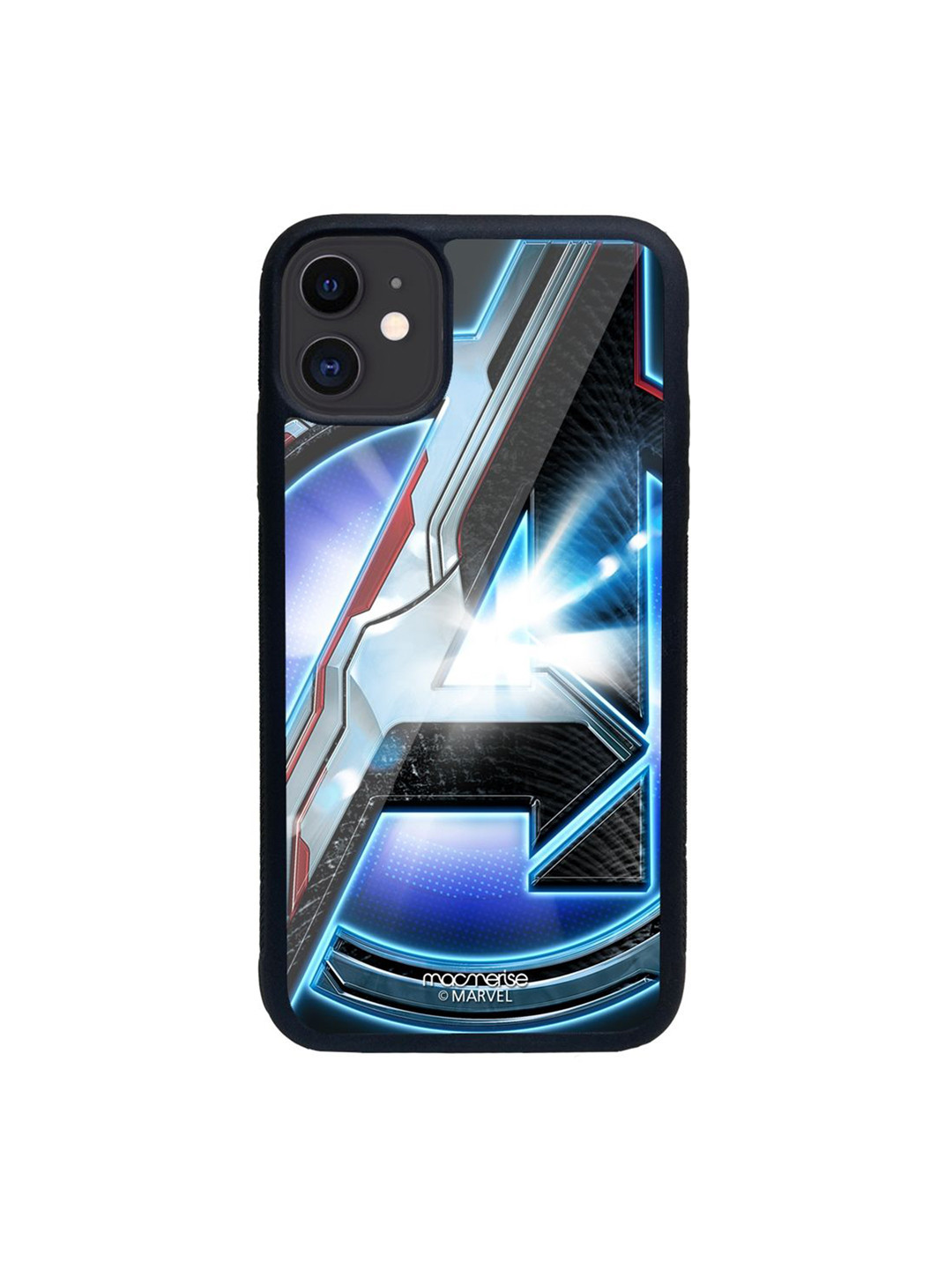 

macmerise Blue Printed iPhone 11 Glass Phone Case