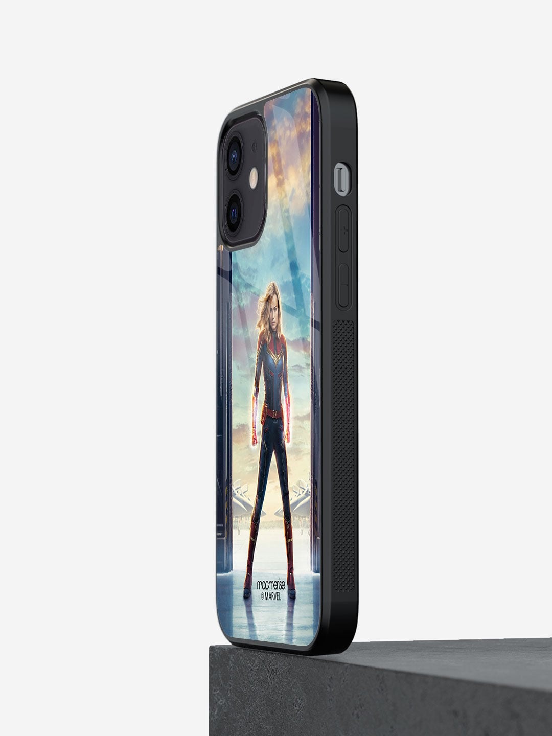

macmerise Blue Printed Captain Marvel Poster Glass Iphone 12 Phone Case
