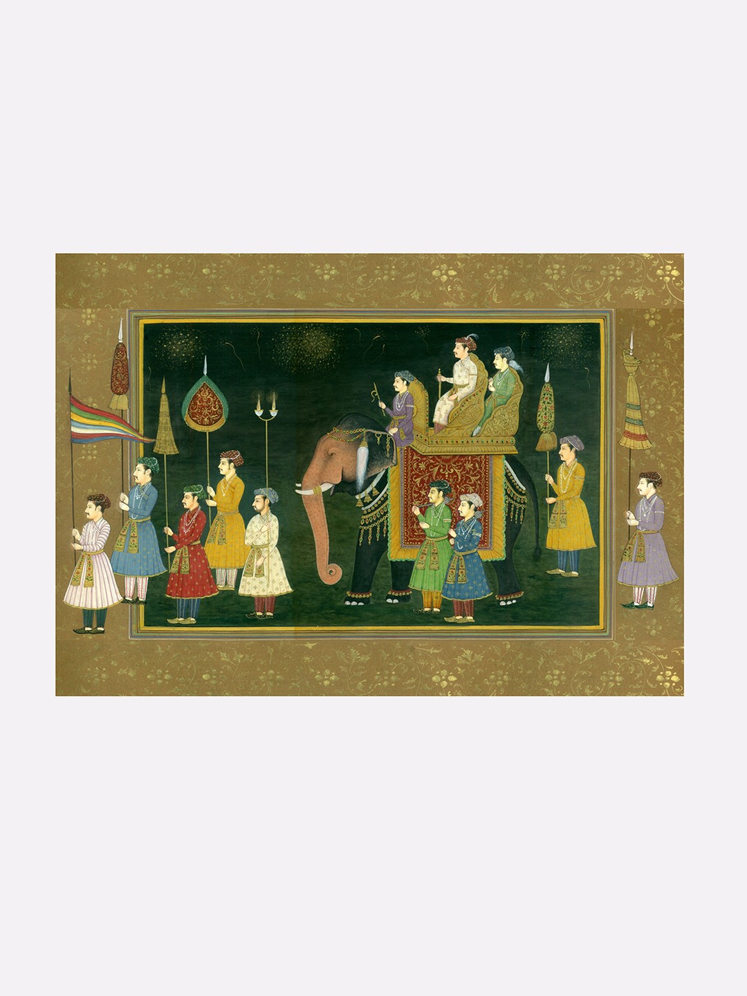 

Exotic India The Wedding Procession of a Mughal Prince Wall Art, Brown