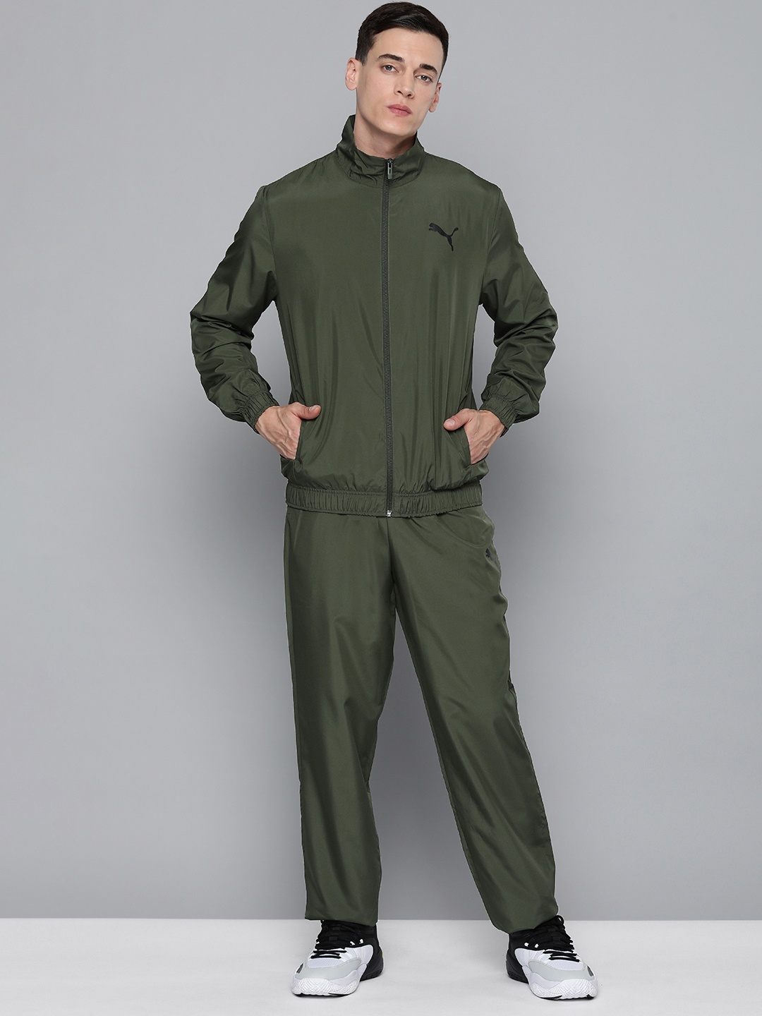 

Puma Men Basic Track Suit, Olive