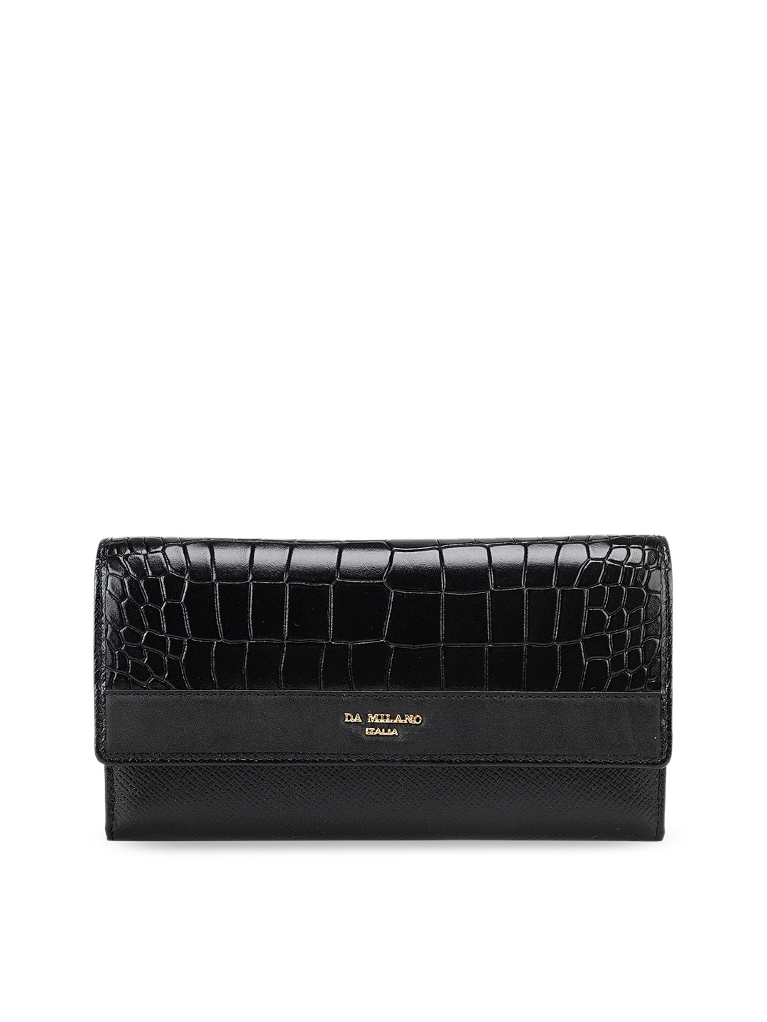 

Da Milano Unisex Black Textured Leather Accessory Gift Set