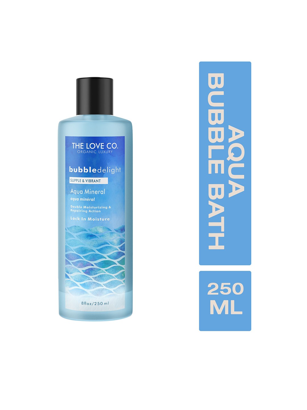 

THE LOVE CO. Aqua Mineral Supple & Vibrant Bubble Delight Bath 250ml, Blue