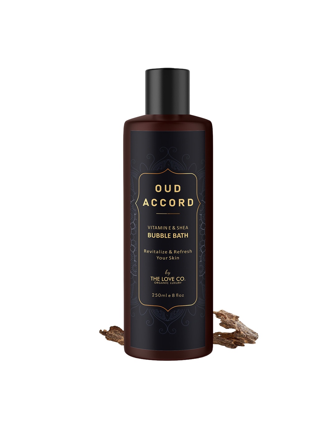 

THE LOVE CO. Oud Accord Vitamin E & Shea Bubble Bath 250 ml, Black