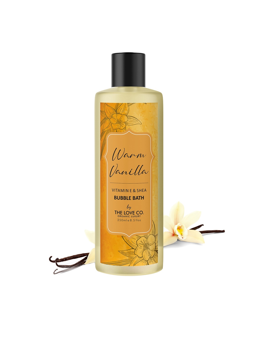 

THE LOVE CO. Warm Vanilla Vitamin E & Shea Bubble Bath 250ml, Orange