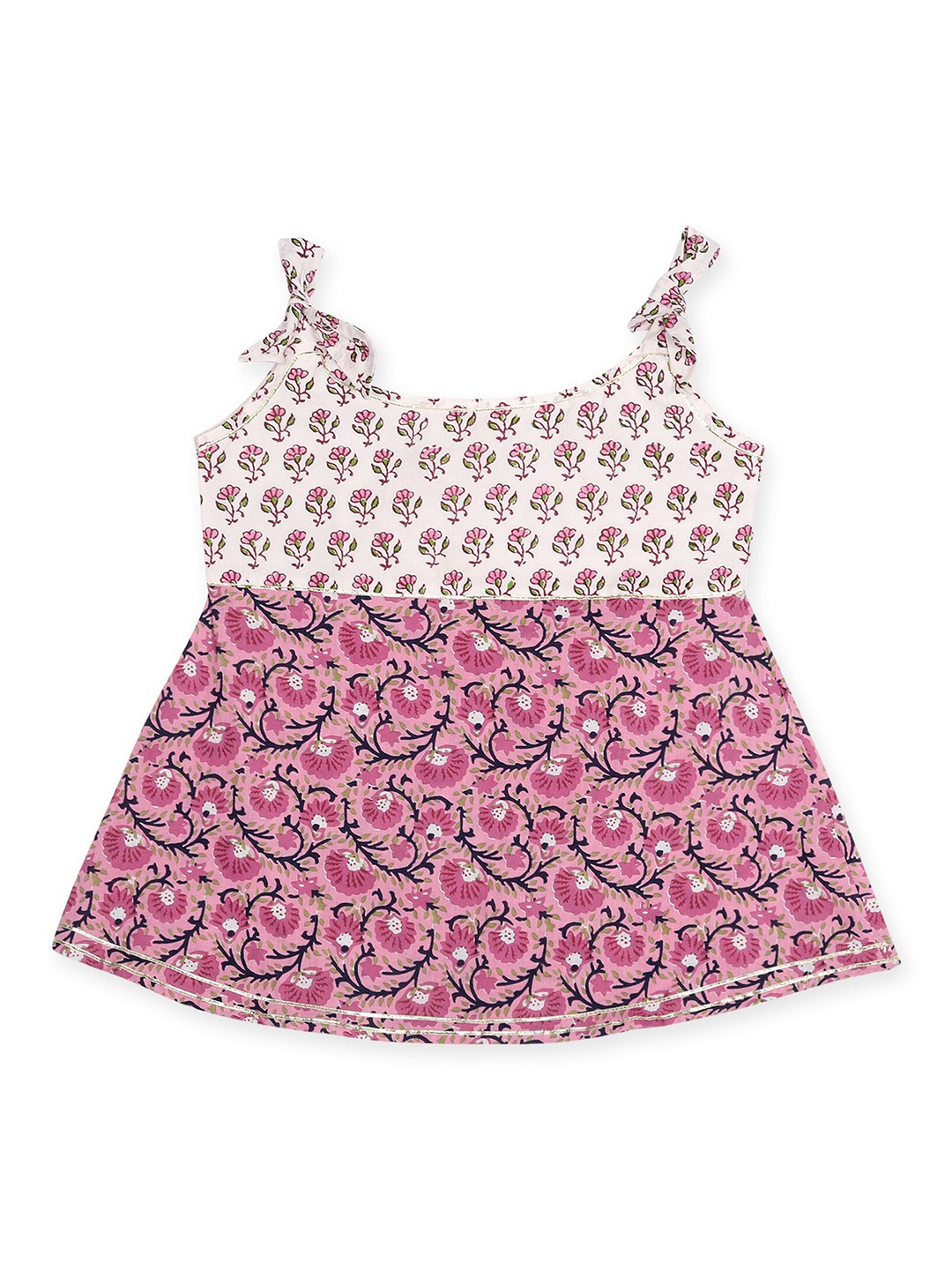 

Ka-mee White Printed Cotton Dress