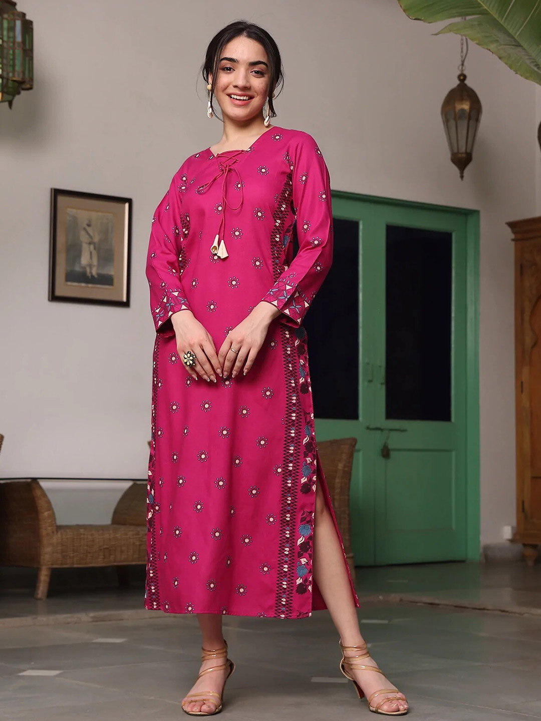 

Rustorange Pink Maxi Dress