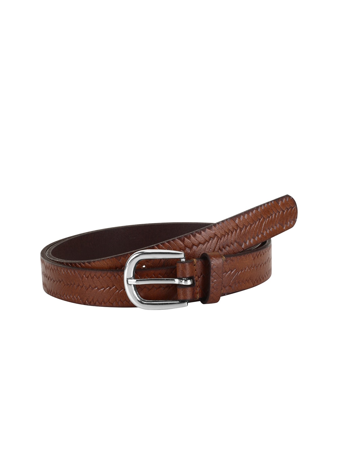 

Aditi Wasan Women Brown Textured Leather Formal Belt