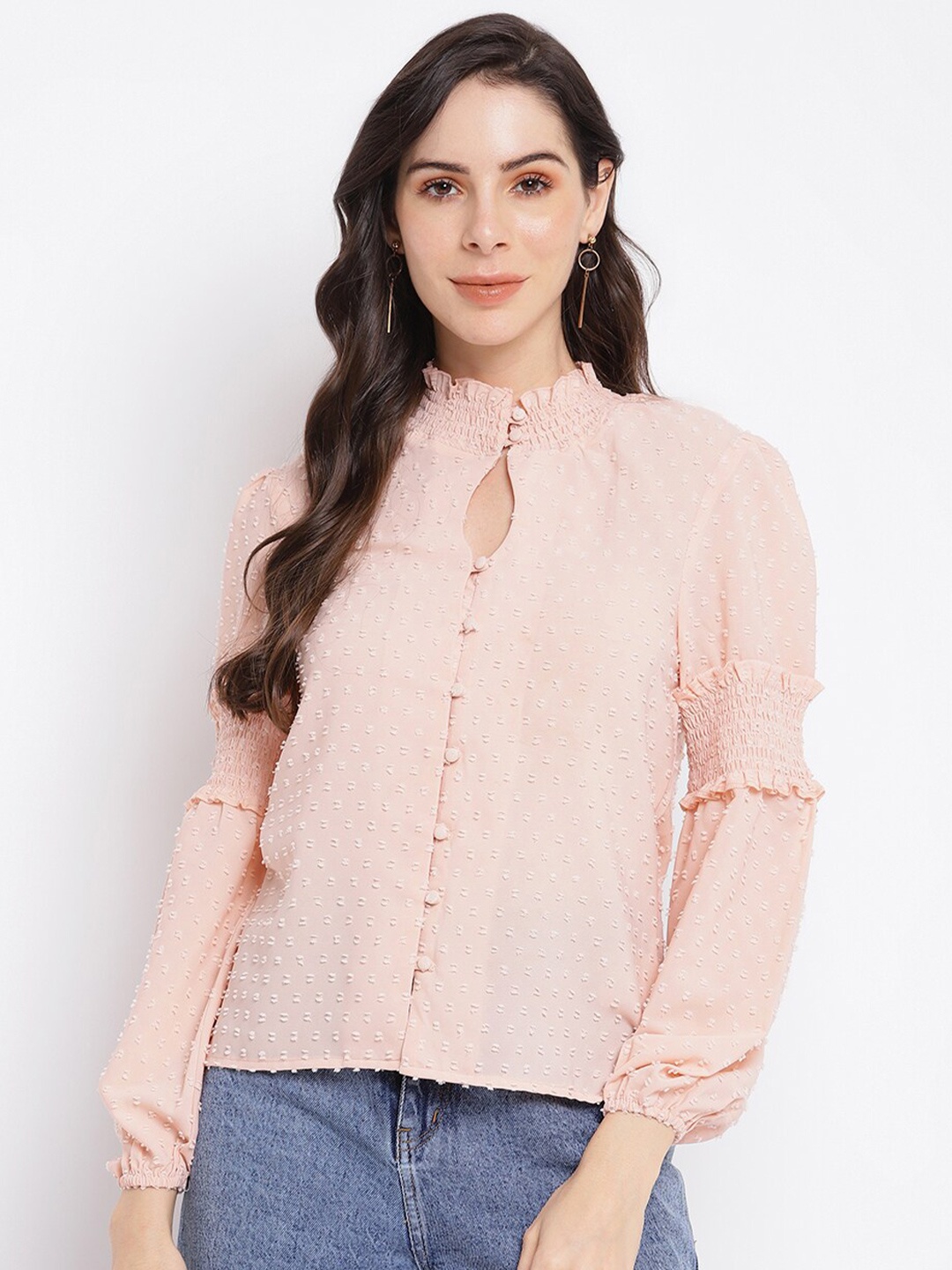 

Latin Quarters Pink Full Sleeve Solid Top