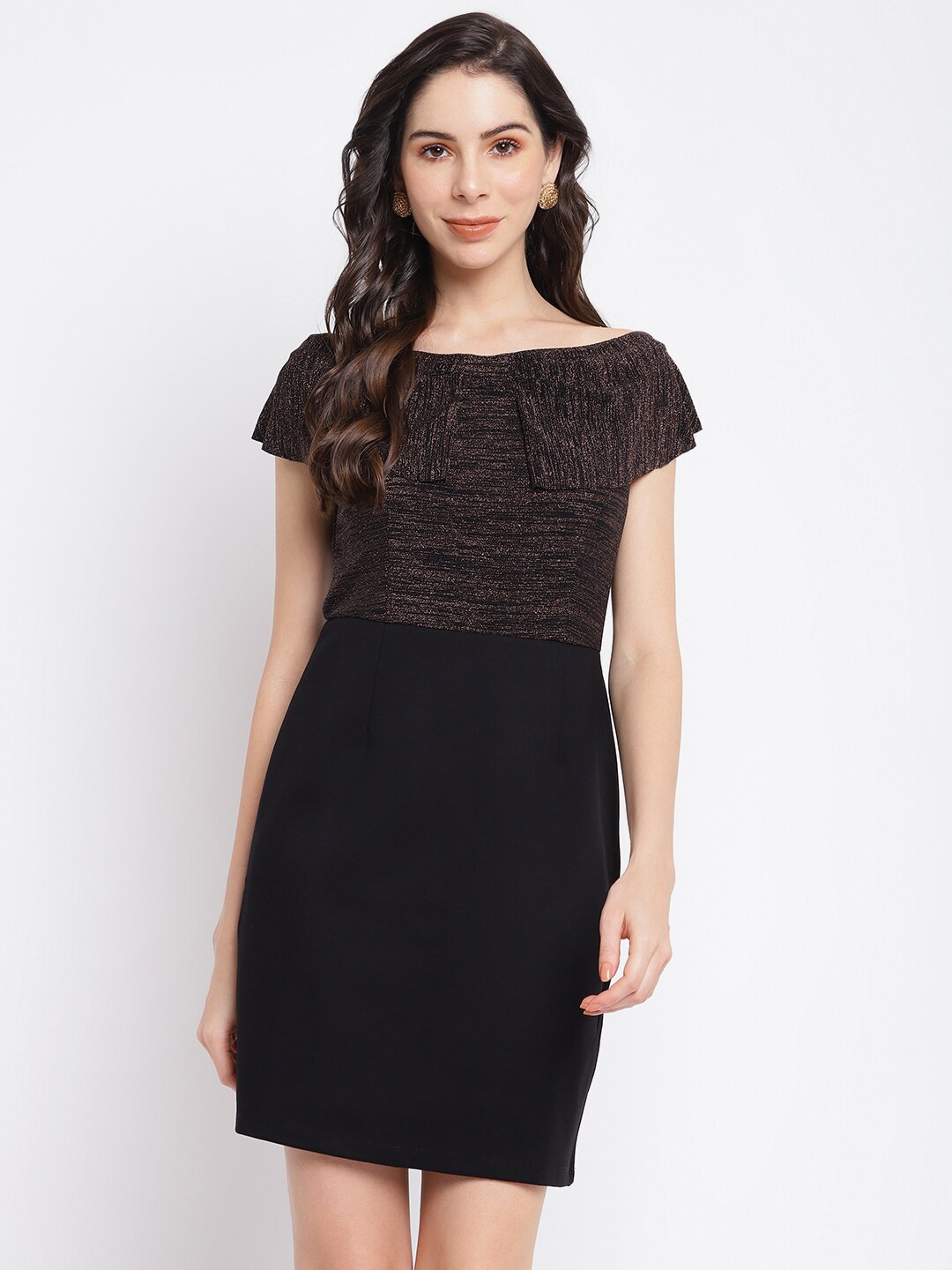 

Latin Quarters Women Black Sheath Dress