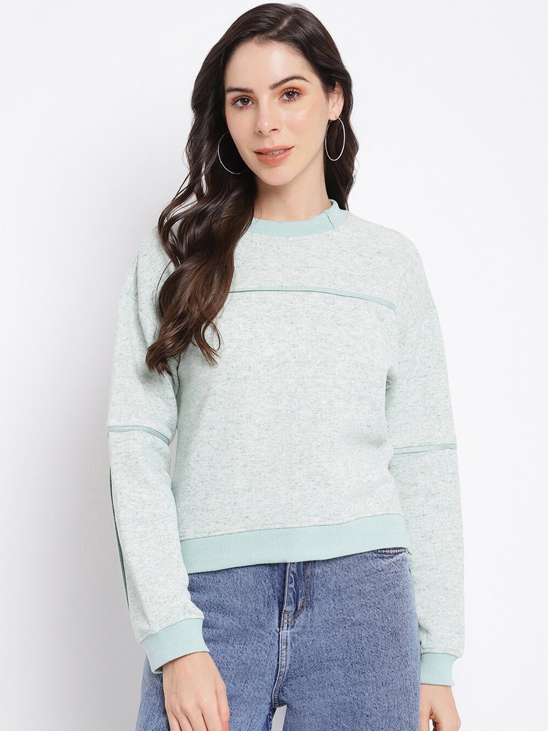 

Latin Quarters Women Green Solid Pullover