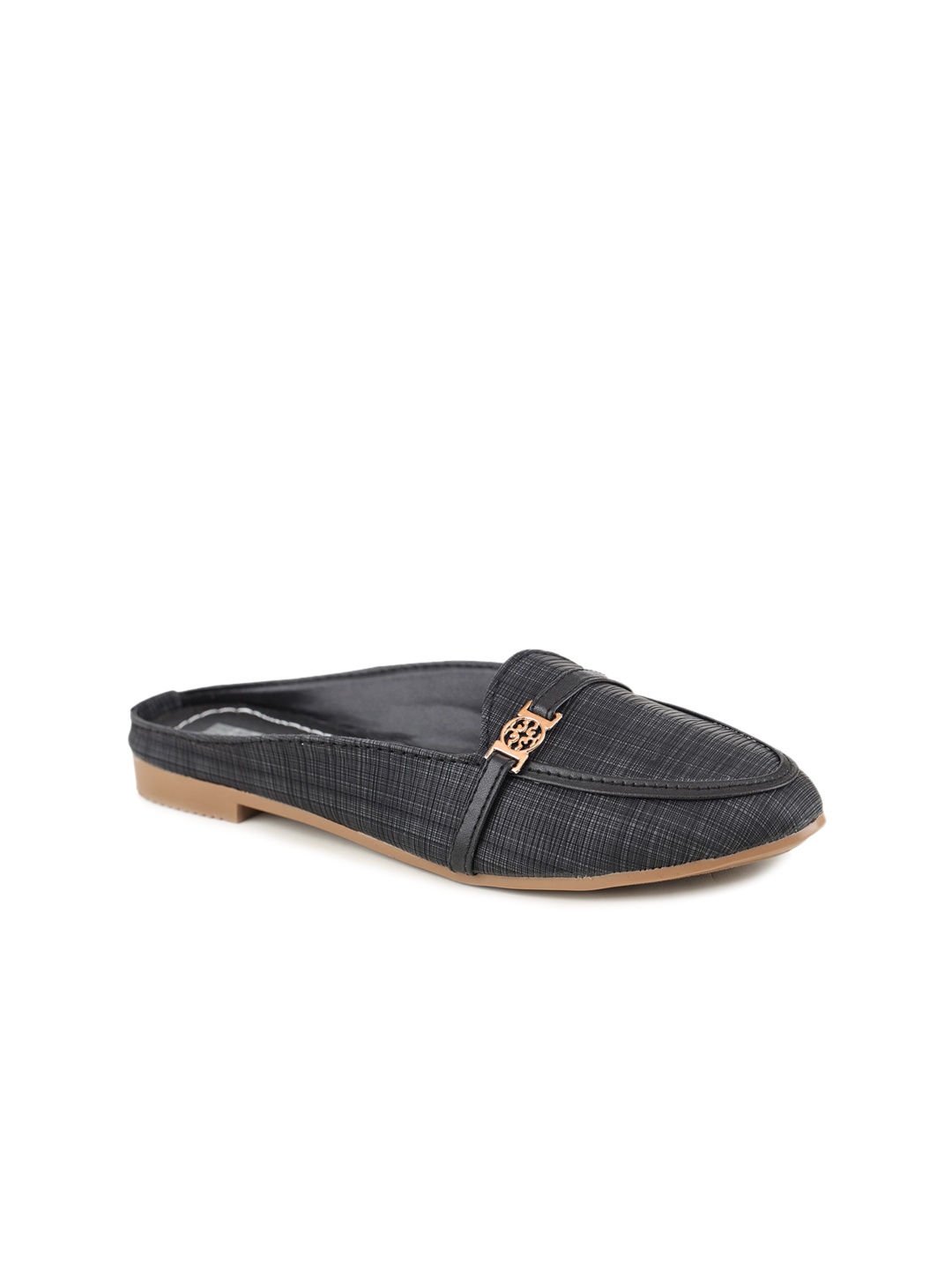 

Moonwalk Women Black Textured Mules Flats