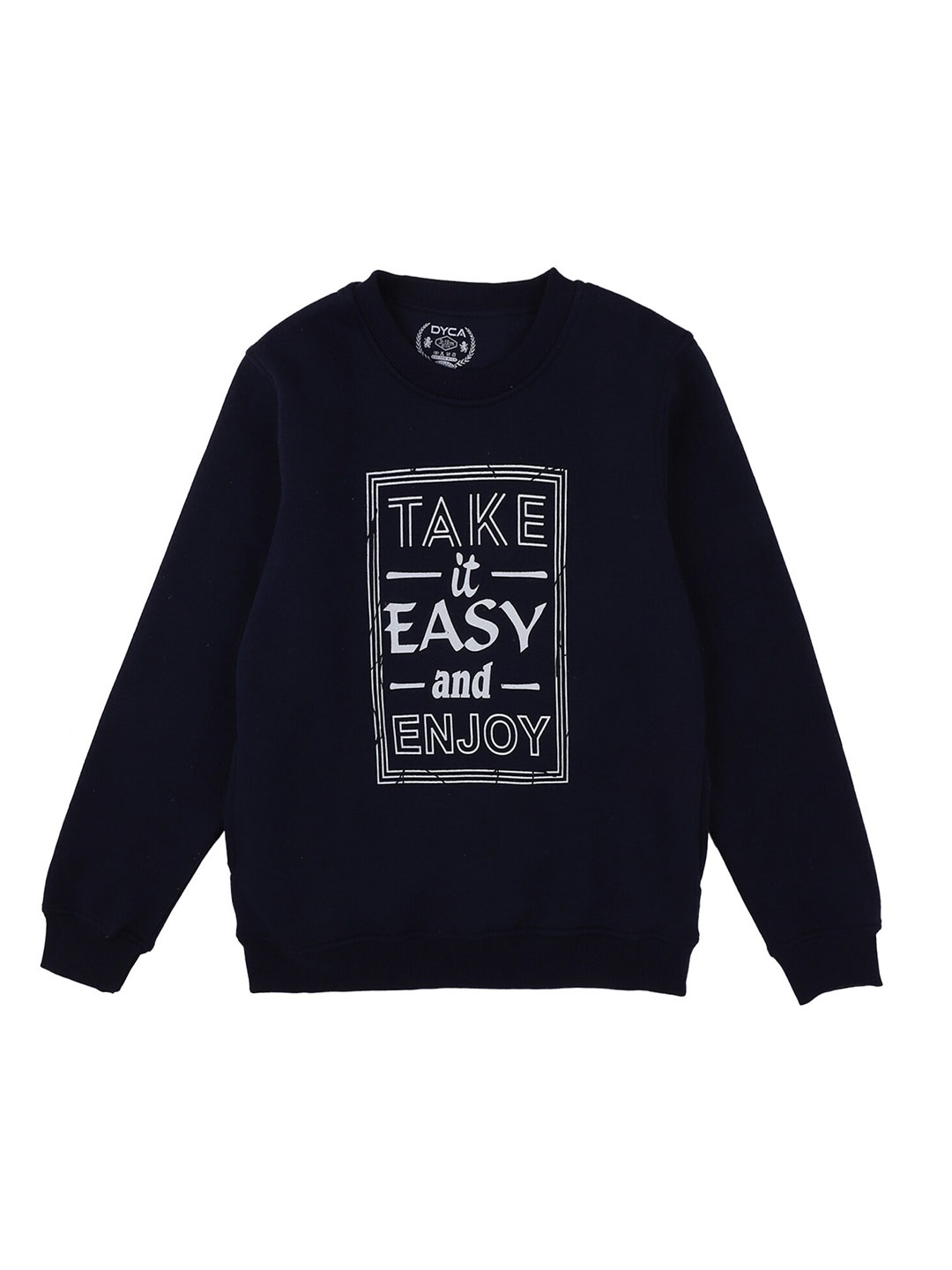 

DYCA Boys Navy Blue Printed Sweatshirt