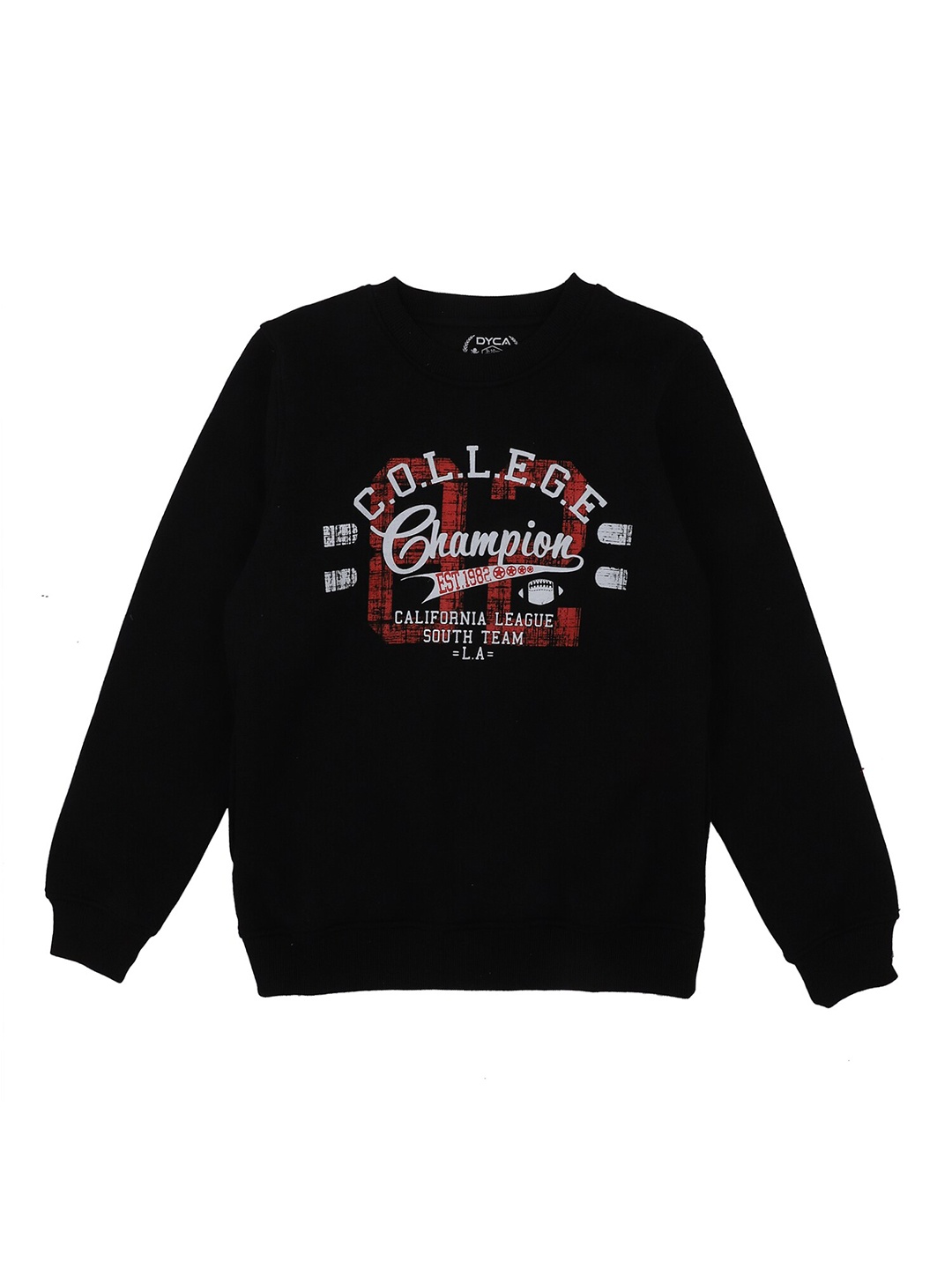 

DYCA Boys Black Printed Cotton Sweatshirt