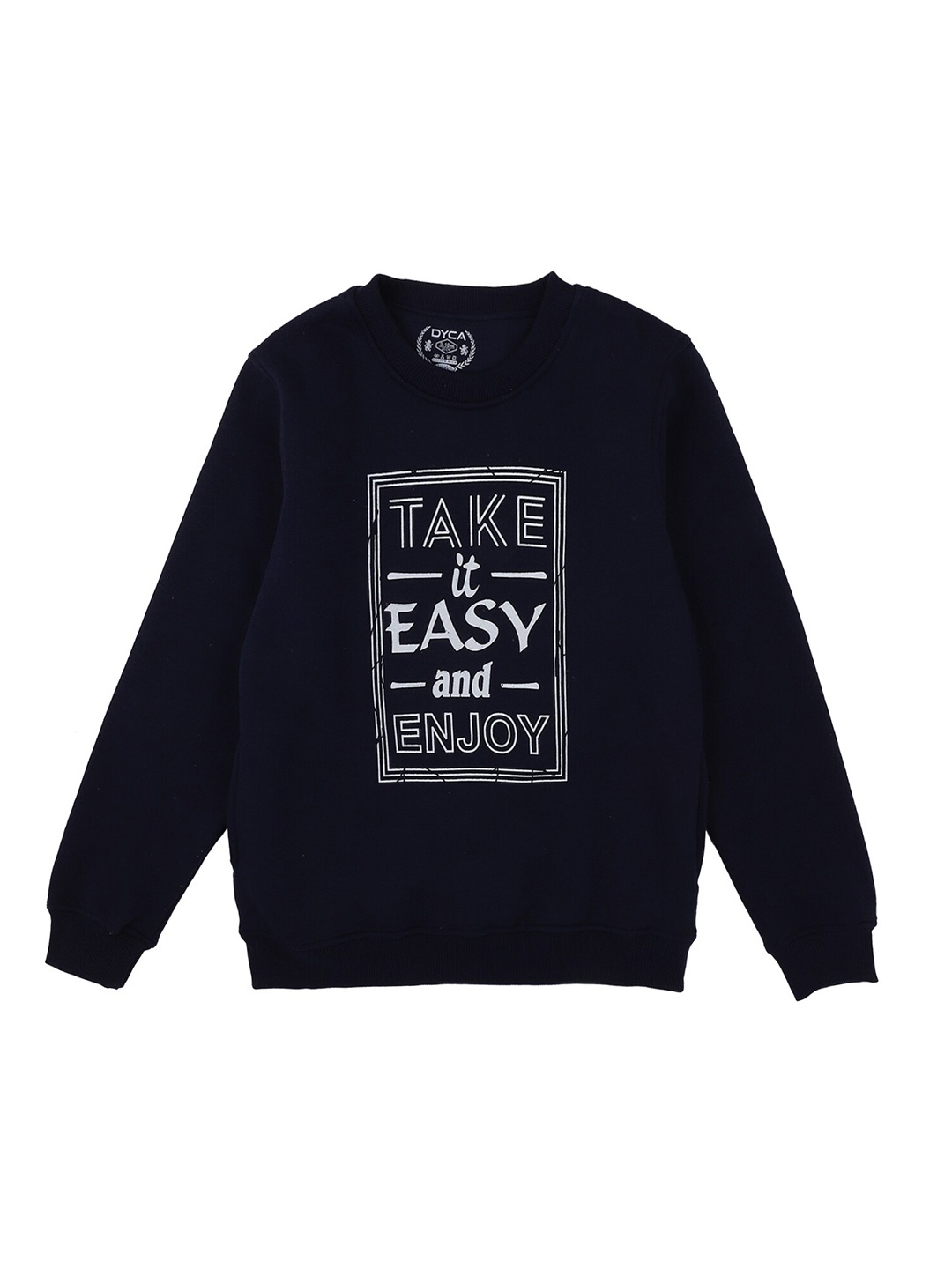 

DYCA Boys Navy Blue Printed Sweatshirt