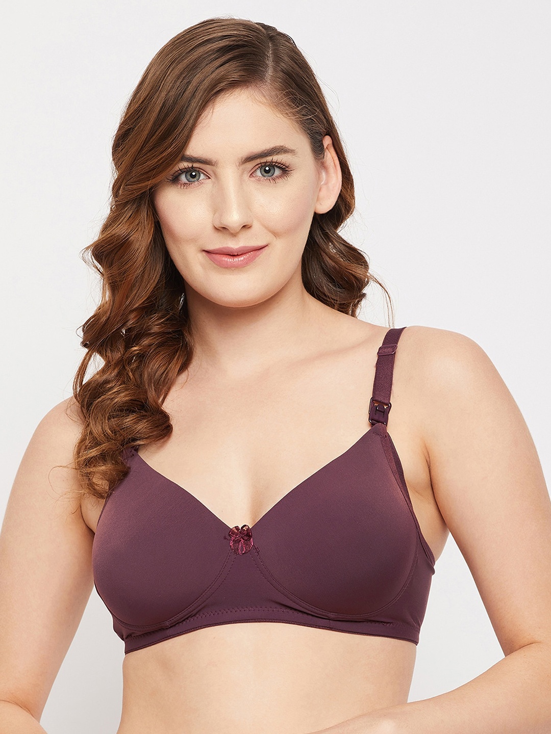 

Clovia Women Purple Lightly Padded Non-Wired Maternity Bra