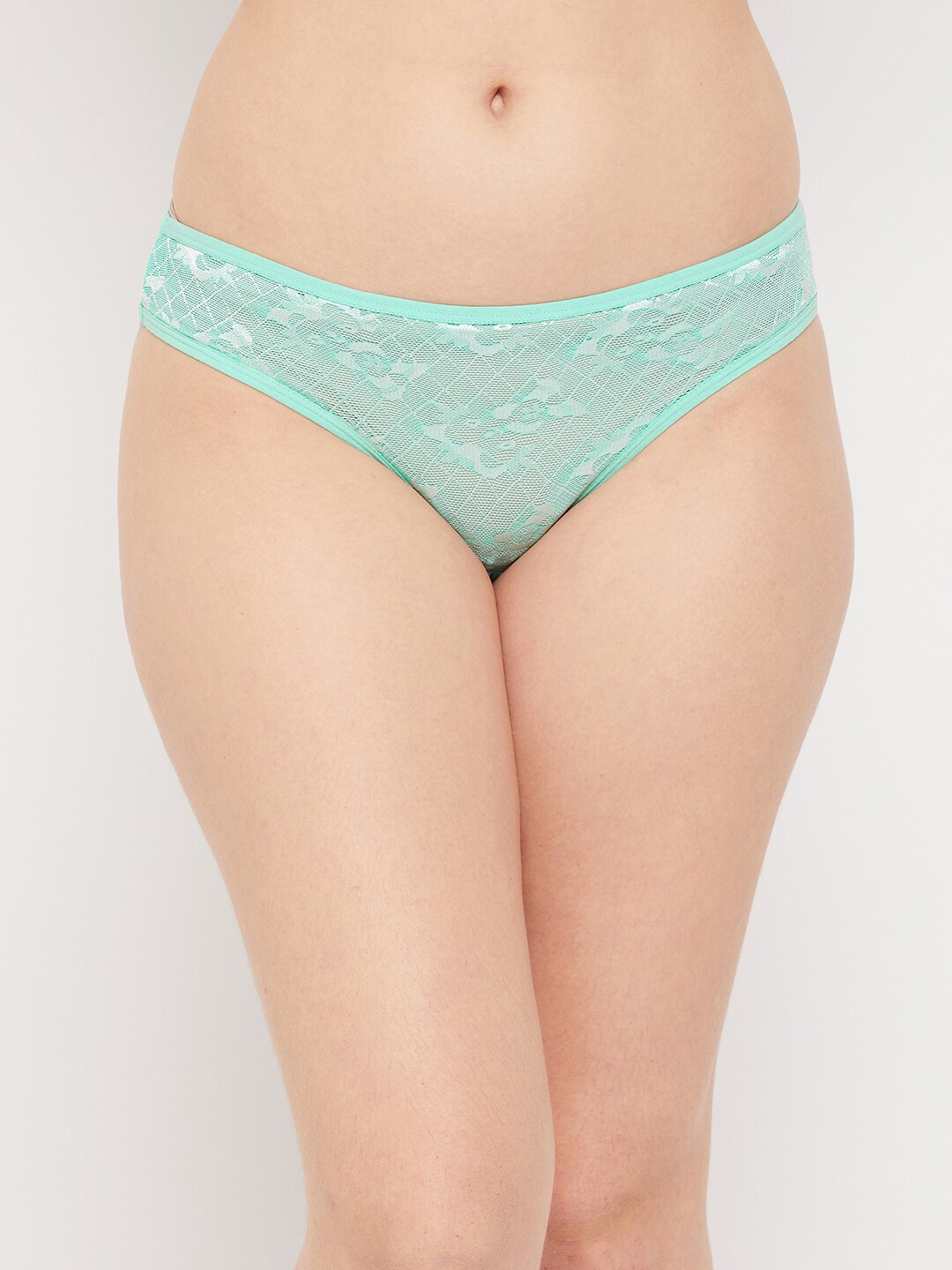 

Clovia Women Green Self-Design Bikini Briefs