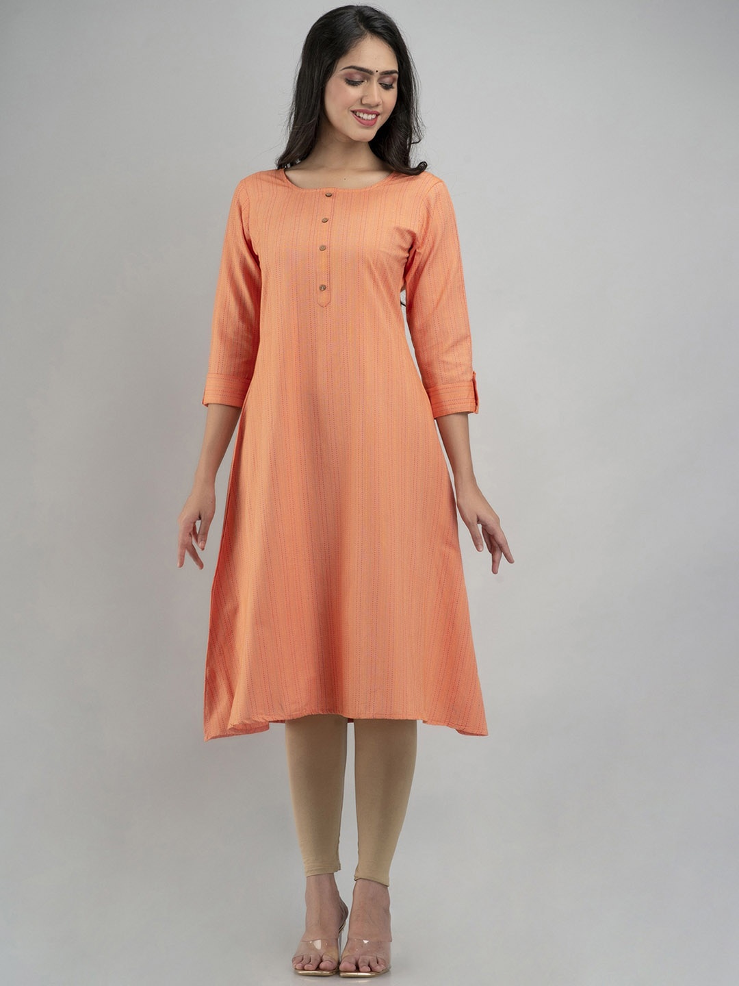 

PREKSHA Women Orange Pastels Kurta