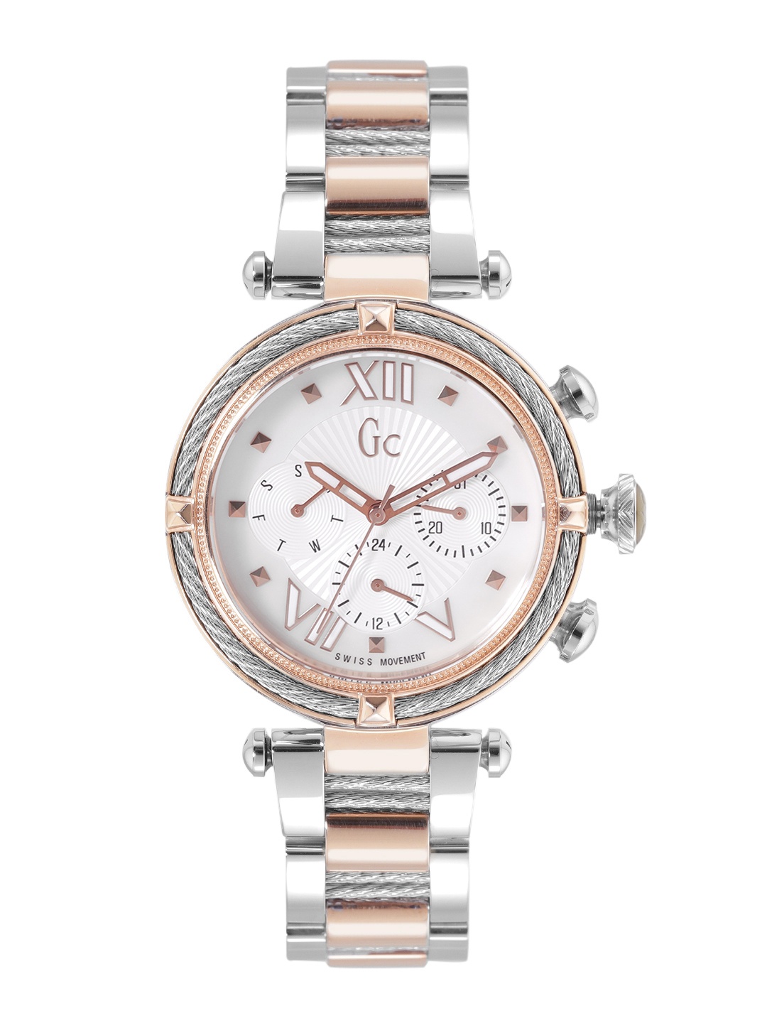 

GC Women White Mother of Pearl Dial Bracelet Style Straps Analogue Watch Y16002L1