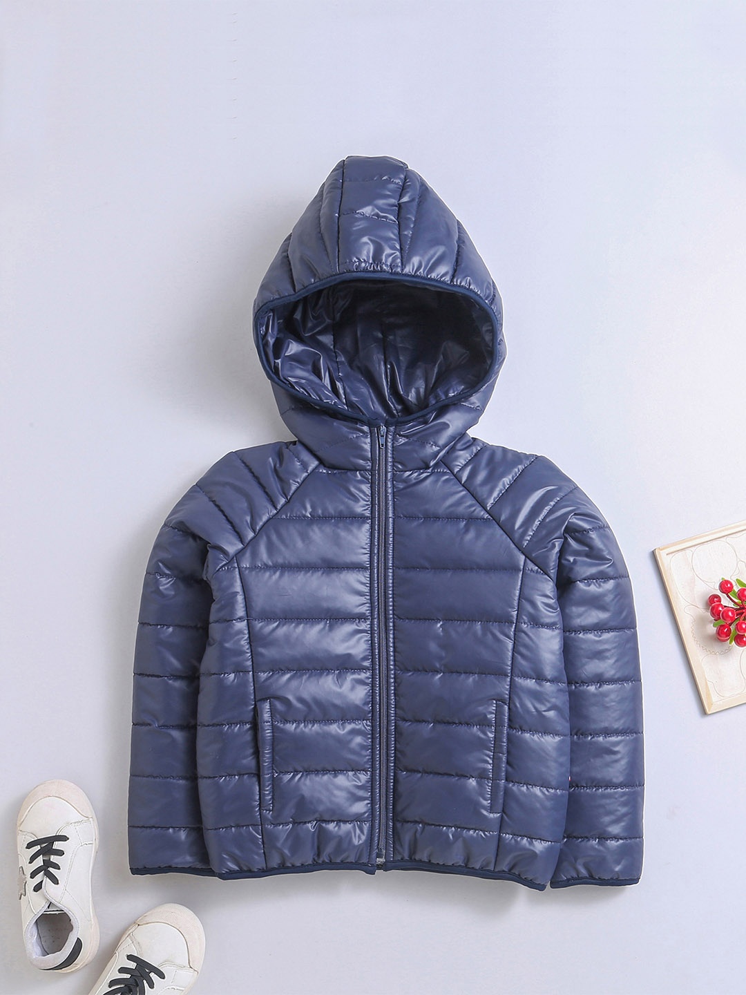 

Nino Bambino Kids Navy Blue Insulator Outdoor Hooded Puffer Jacket
