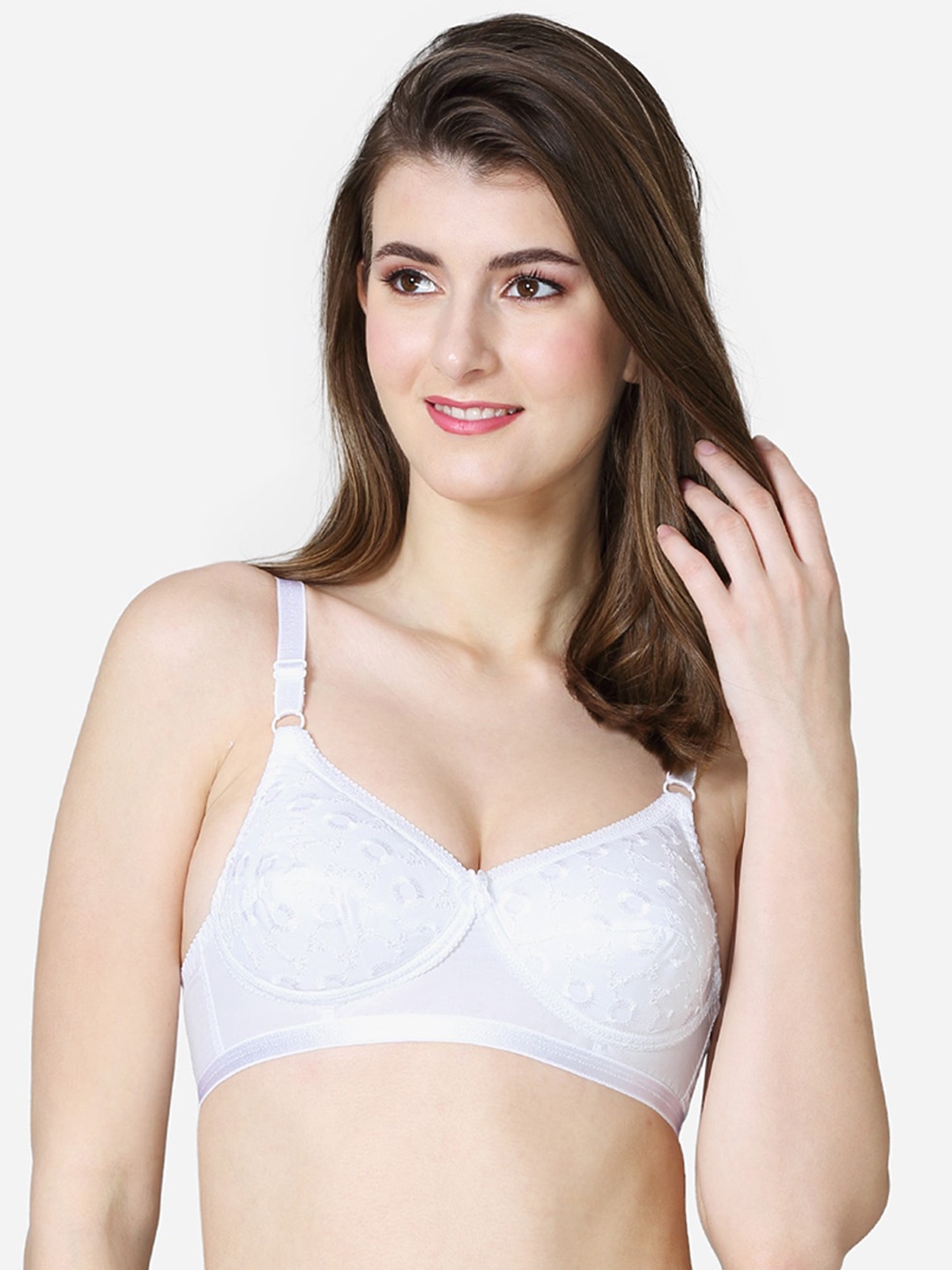 

VStar White push up Non-Padded Cotton Bra