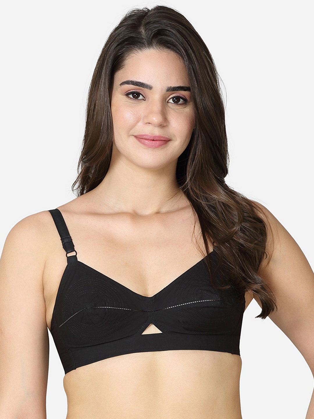 

VStar Black Solid Non Padded & Non Wired Bra